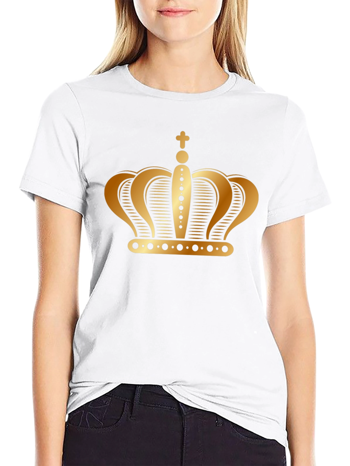 Gold Crown Graphic Black T-Shirt