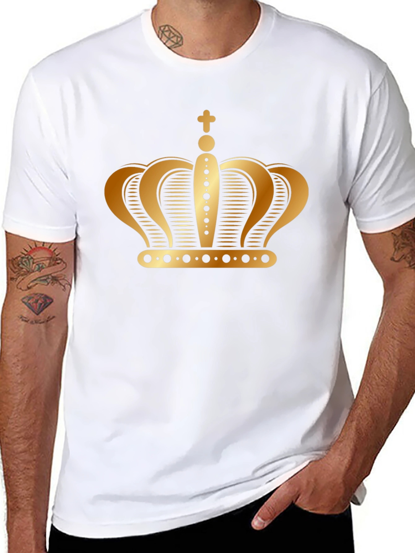 Gold Crown Graphic Black T-Shirt