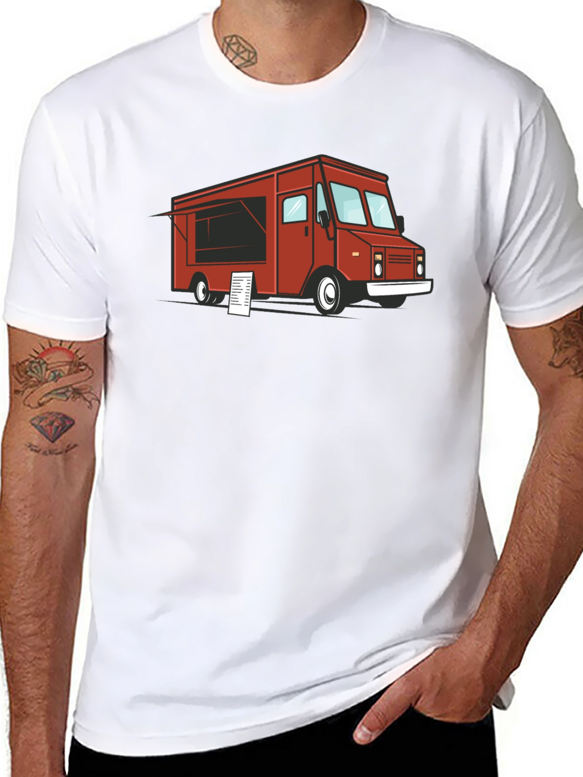 Food Truck Graphic T-Shirt - Black