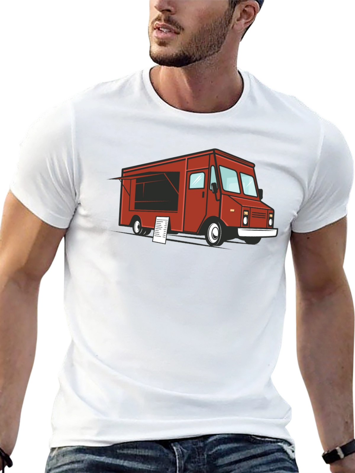 Food Truck Graphic T-Shirt - Black