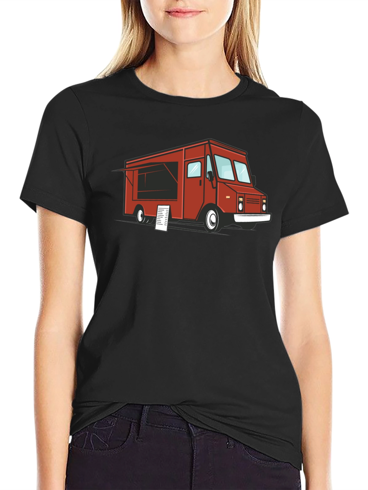Food Truck Graphic T-Shirt - Black