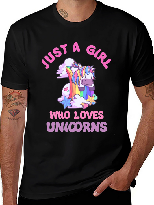 Just A Girl Who Loves Unicorns T-Shirt