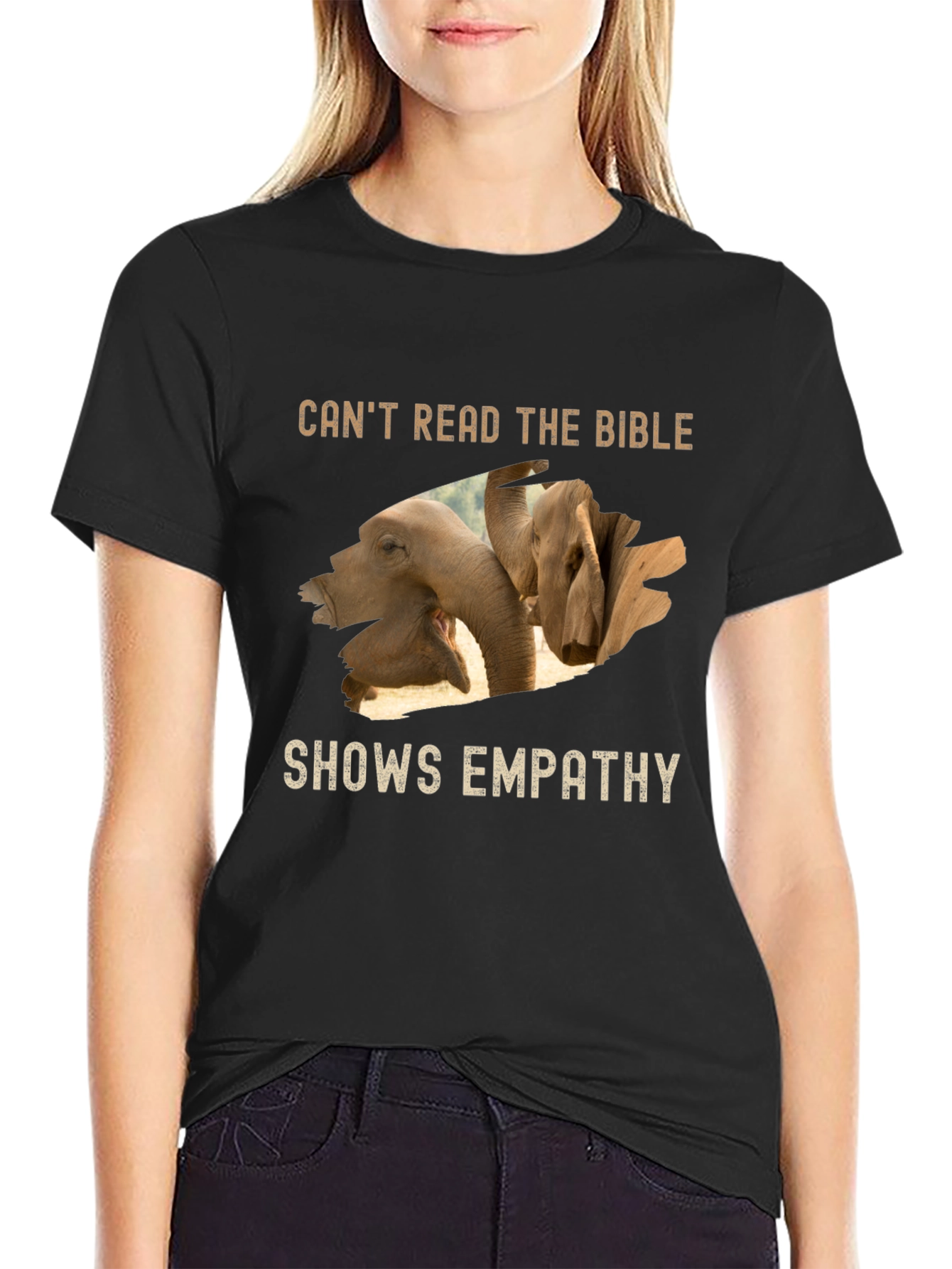 Empathy Elephant Graphic T-Shirt