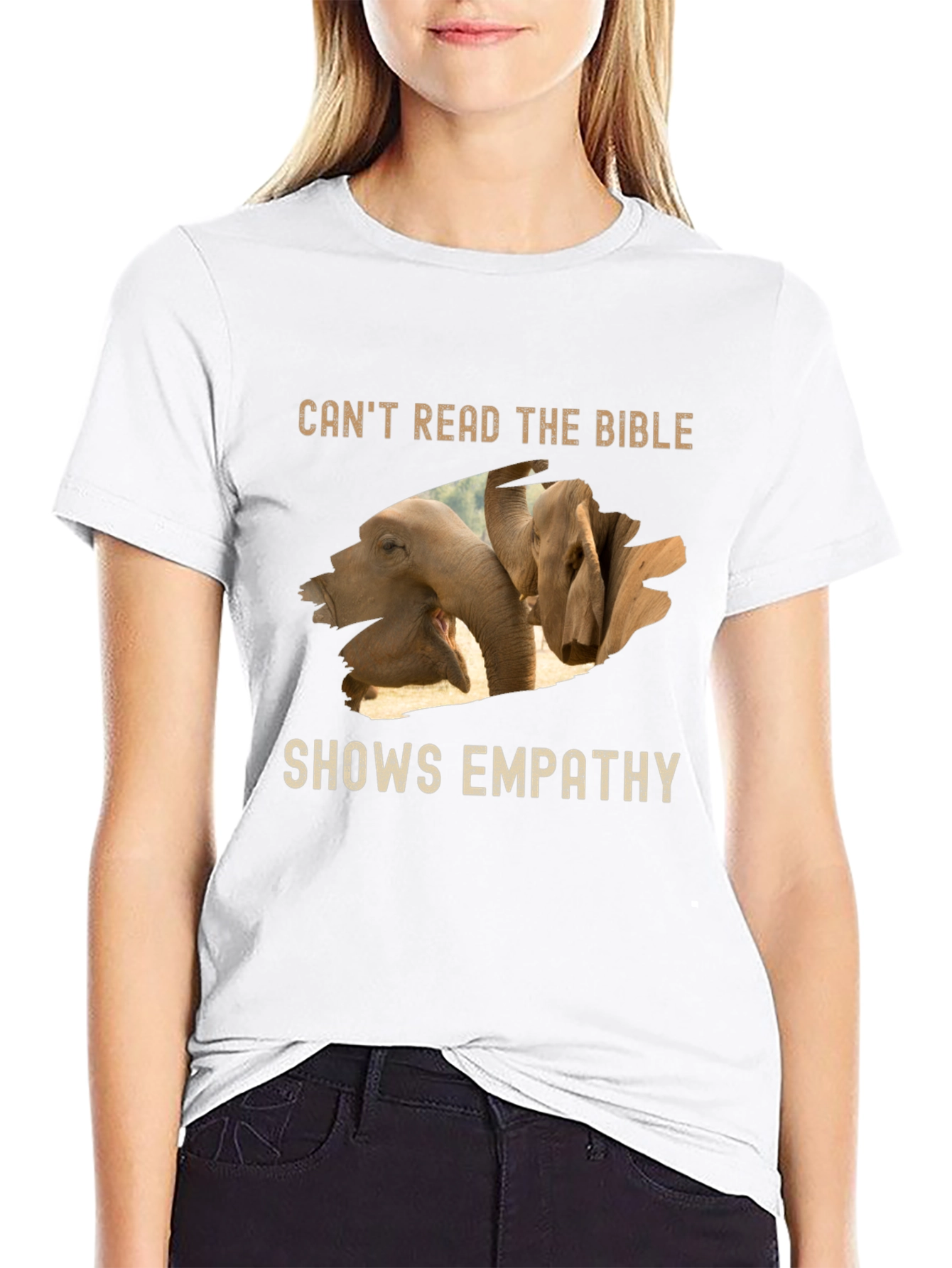 Empathy Elephant Graphic T-Shirt