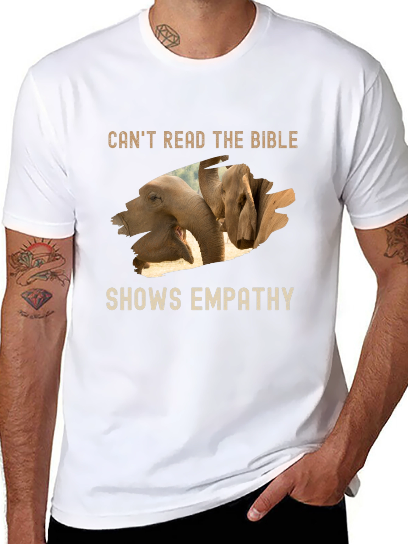 Empathy Elephant Graphic T-Shirt