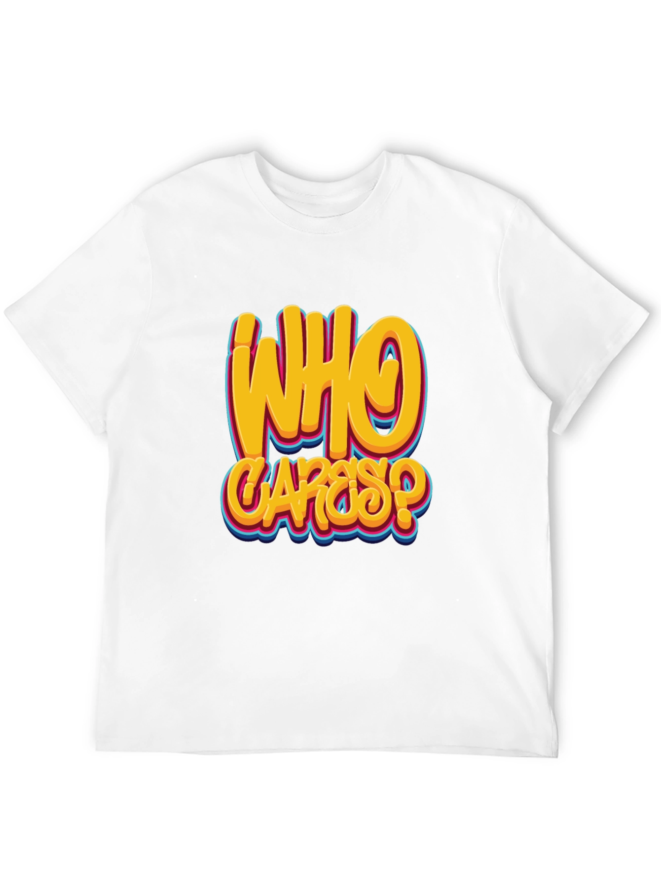 Who Cares? Graphic Print Black T-Shirt