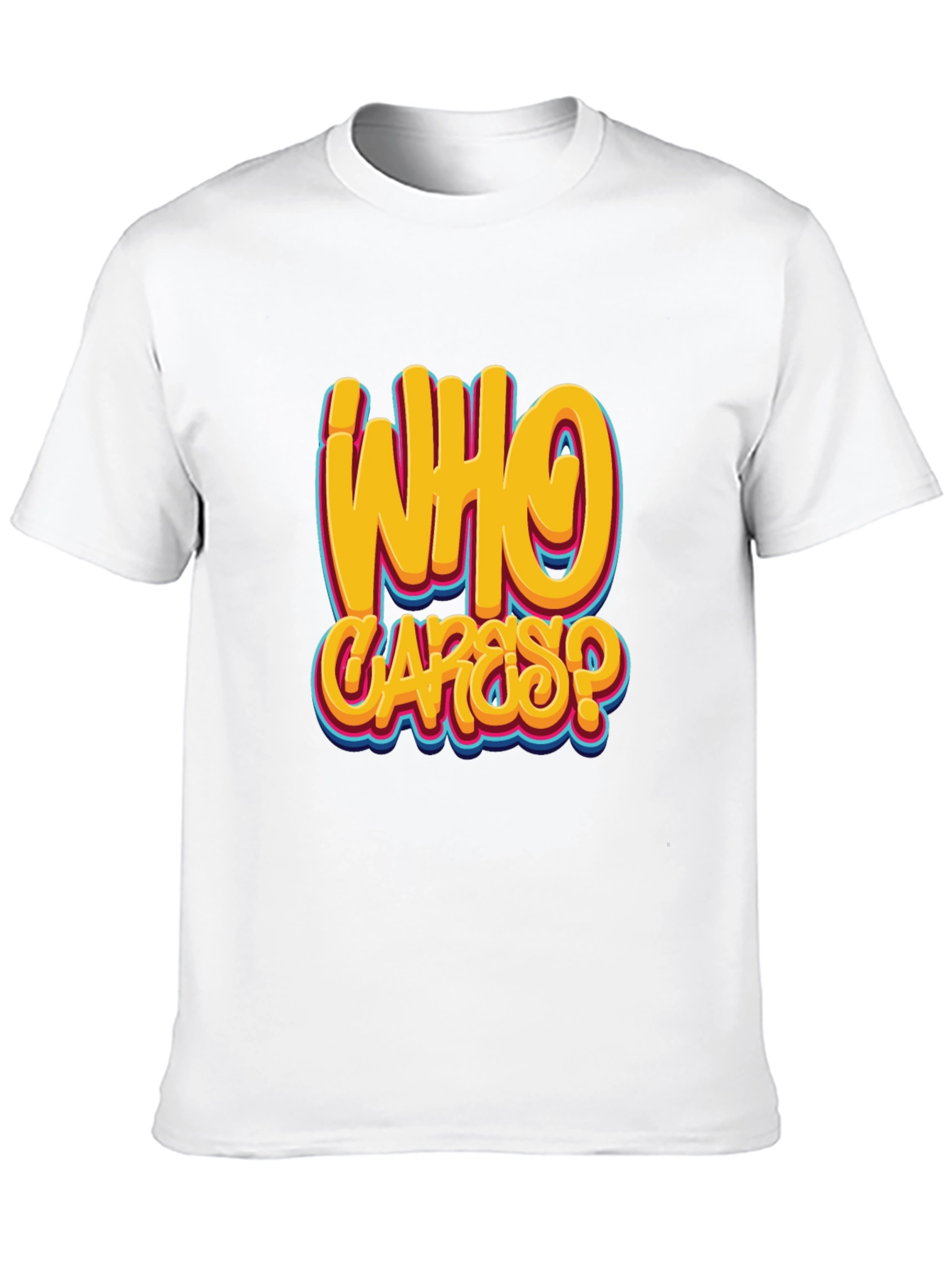 Who Cares? Graphic Print Black T-Shirt