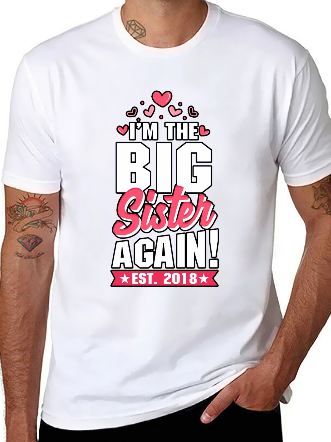 Big Sister Again T-Shirt - Est. 2018