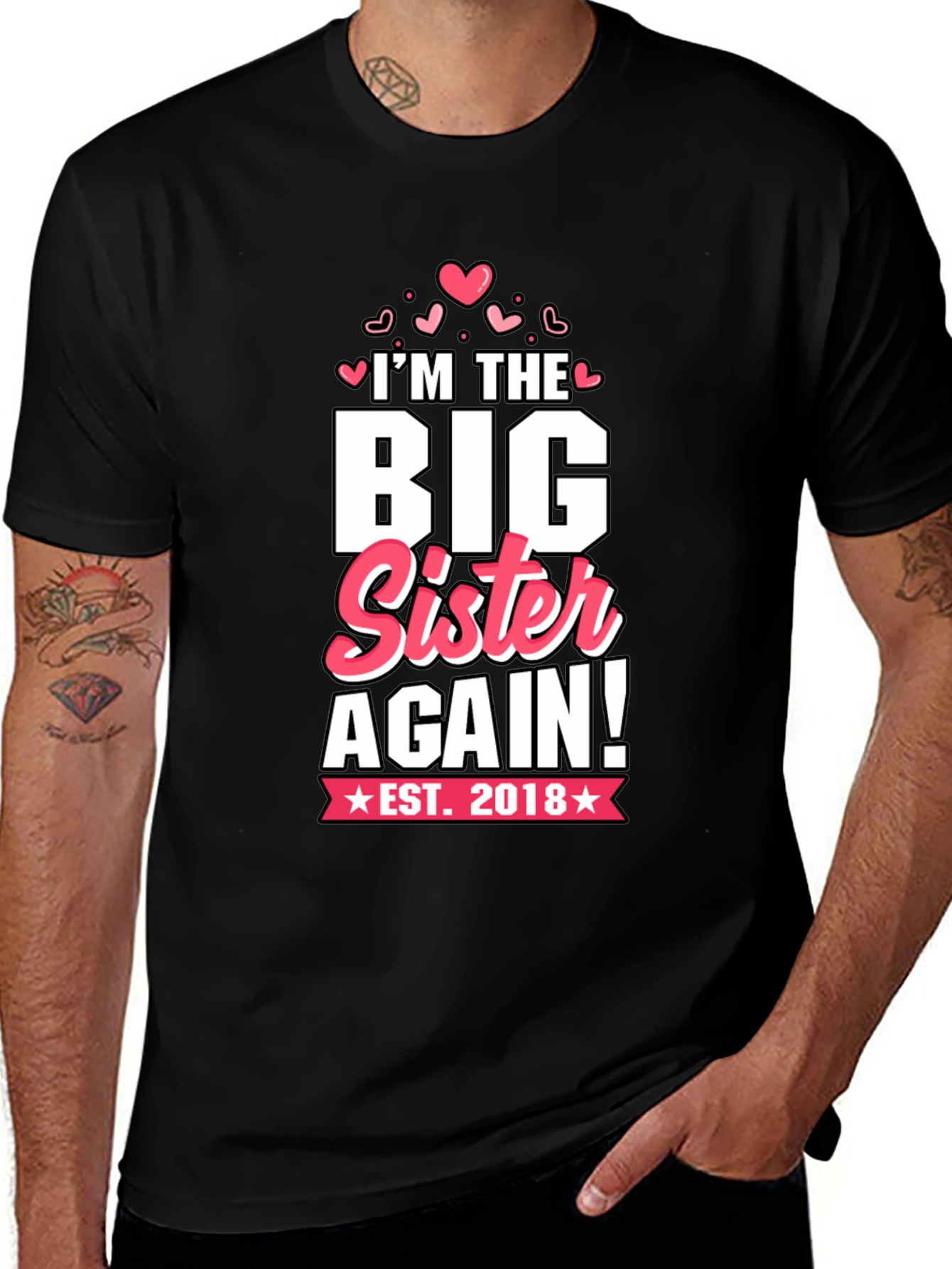 Big Sister Again T-Shirt - Est. 2018