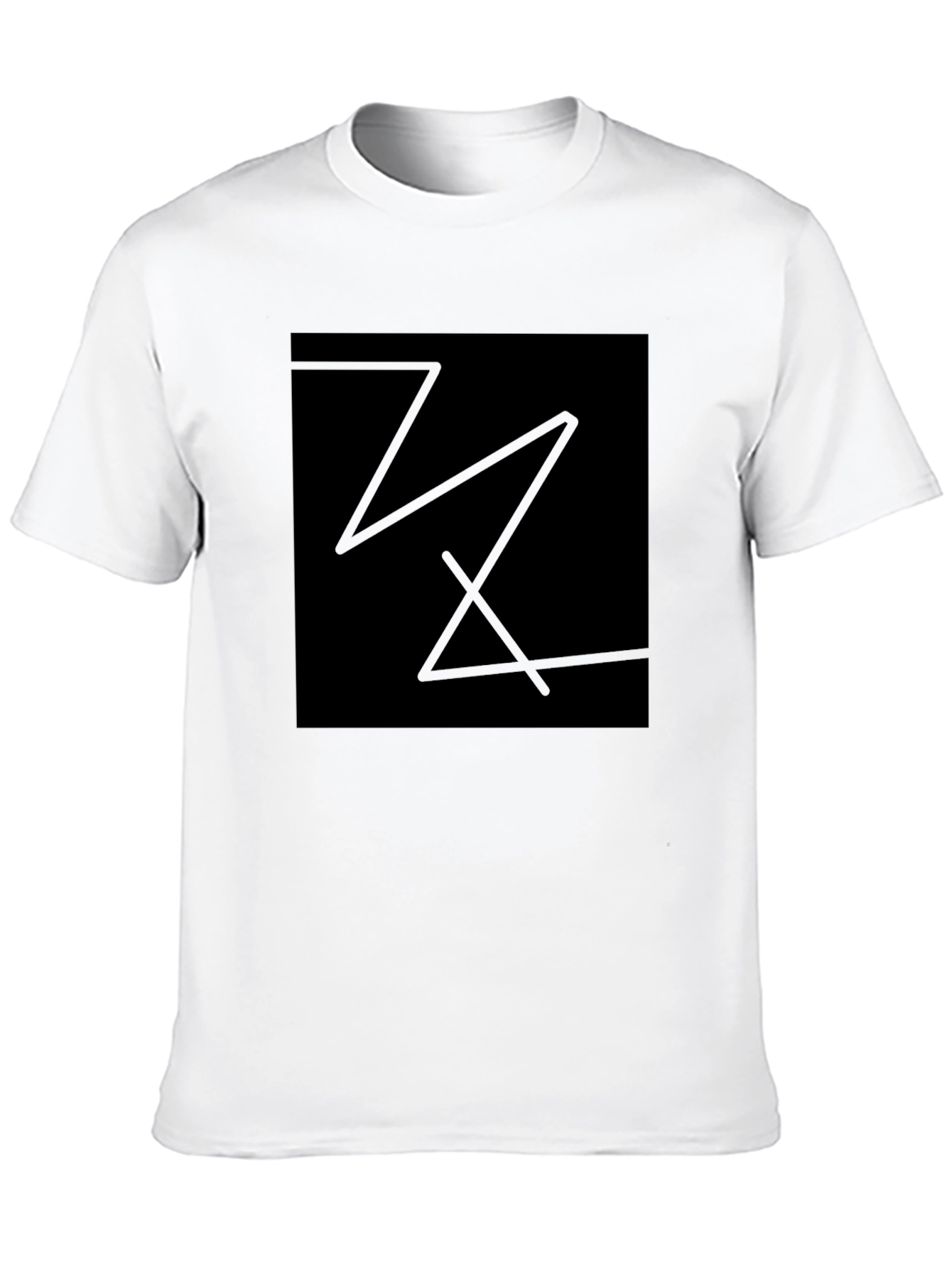Abstract Graphic Black Tee - Modern Casual Style