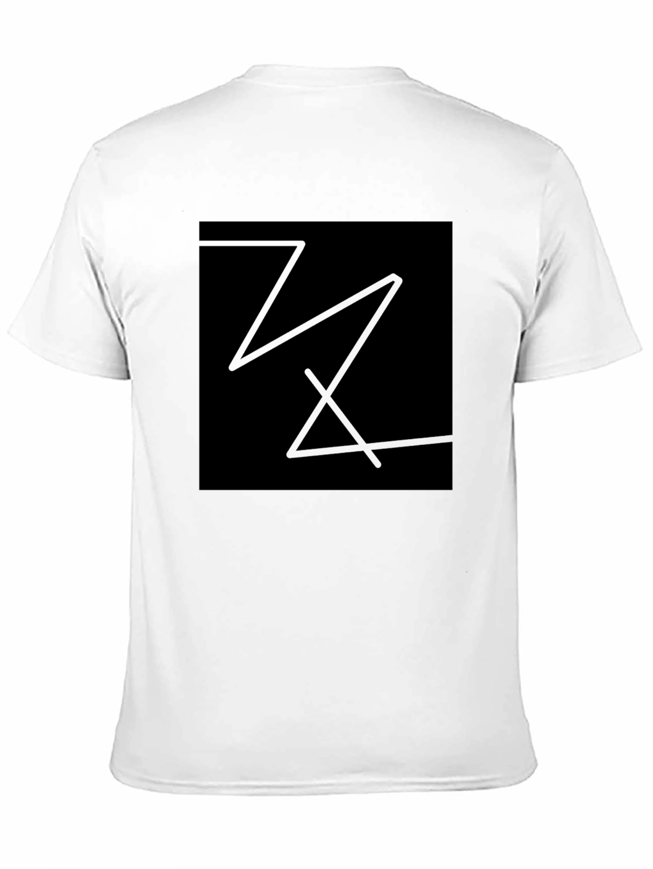 Abstract Graphic Black Tee - Modern Casual Style