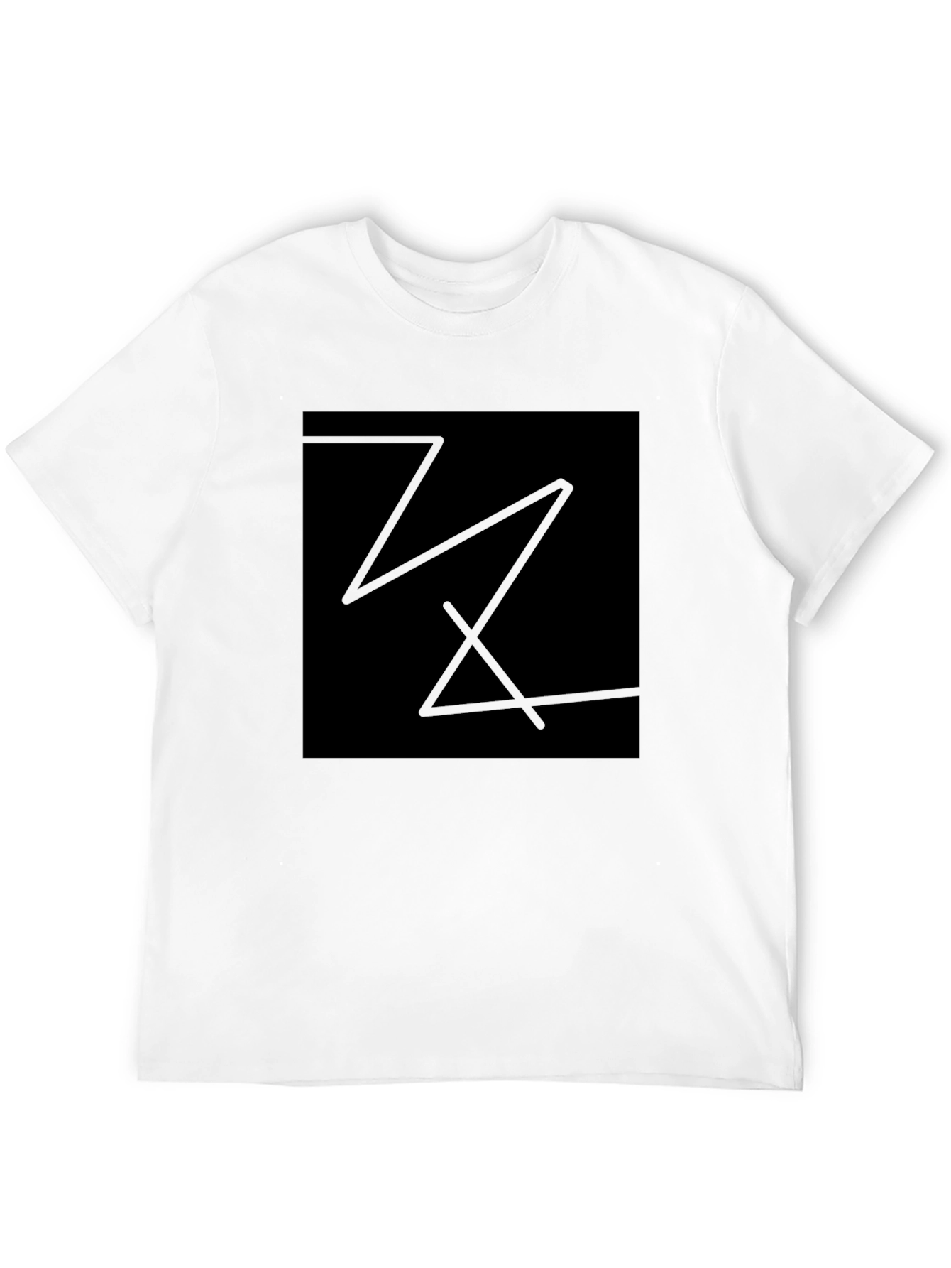 Abstract Graphic Black Tee - Modern Casual Style