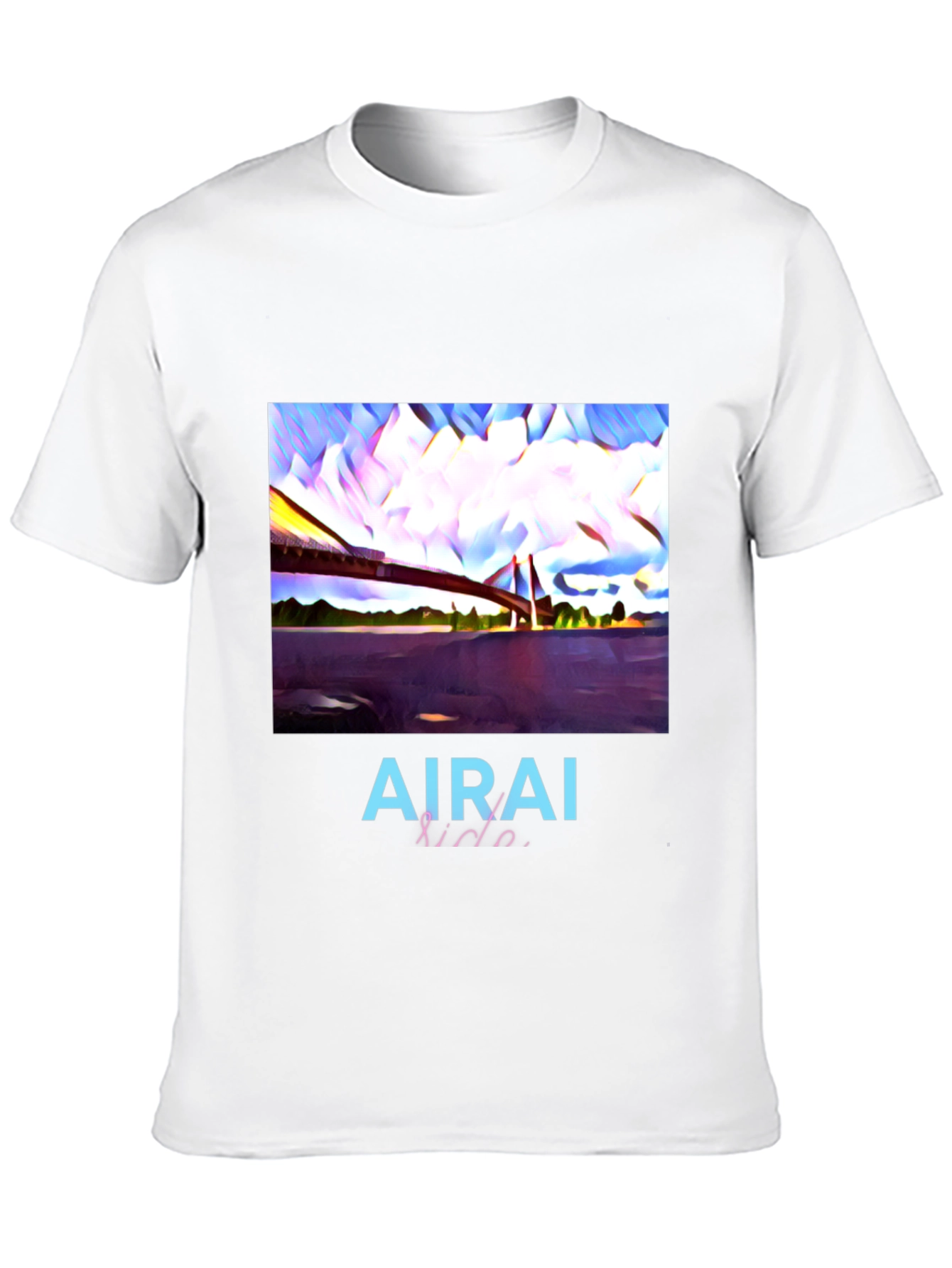 AIRAI Kido Abstract Bridge Black T-Shirt