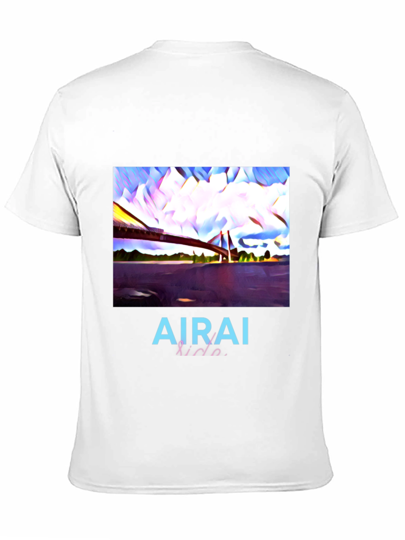 AIRAI Kido Abstract Bridge Black T-Shirt