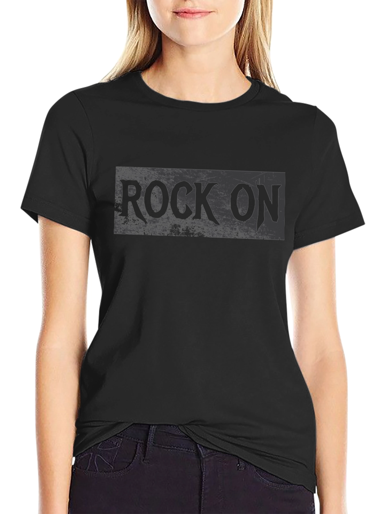 Rock On Graphic T-Shirt - Black Cotton Tee
