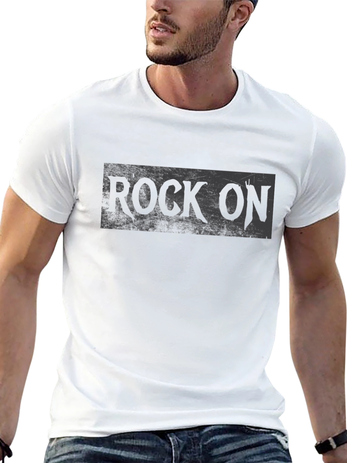 Rock On Graphic T-Shirt - Black Cotton Tee
