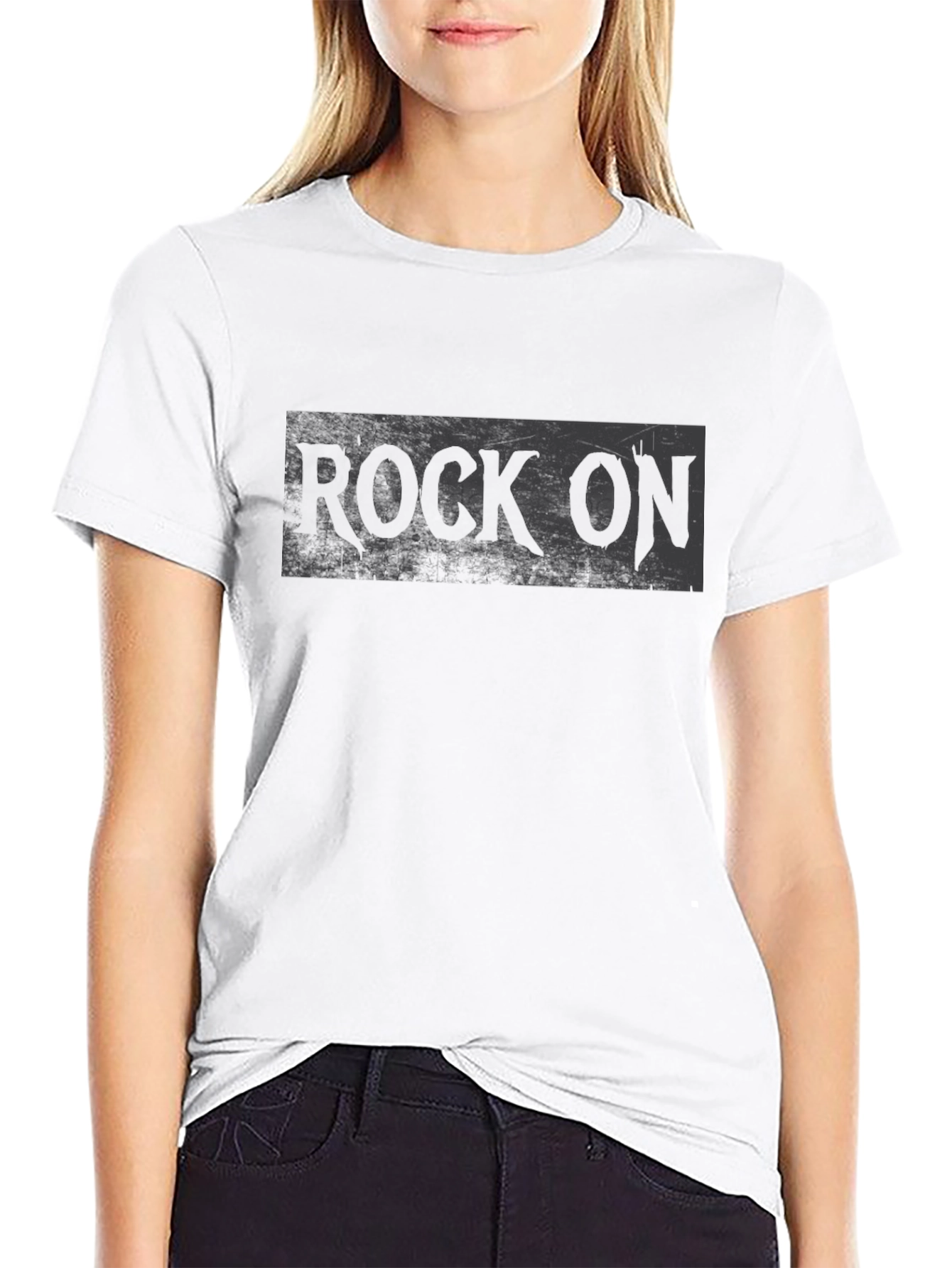 Rock On Graphic T-Shirt - Black Cotton Tee