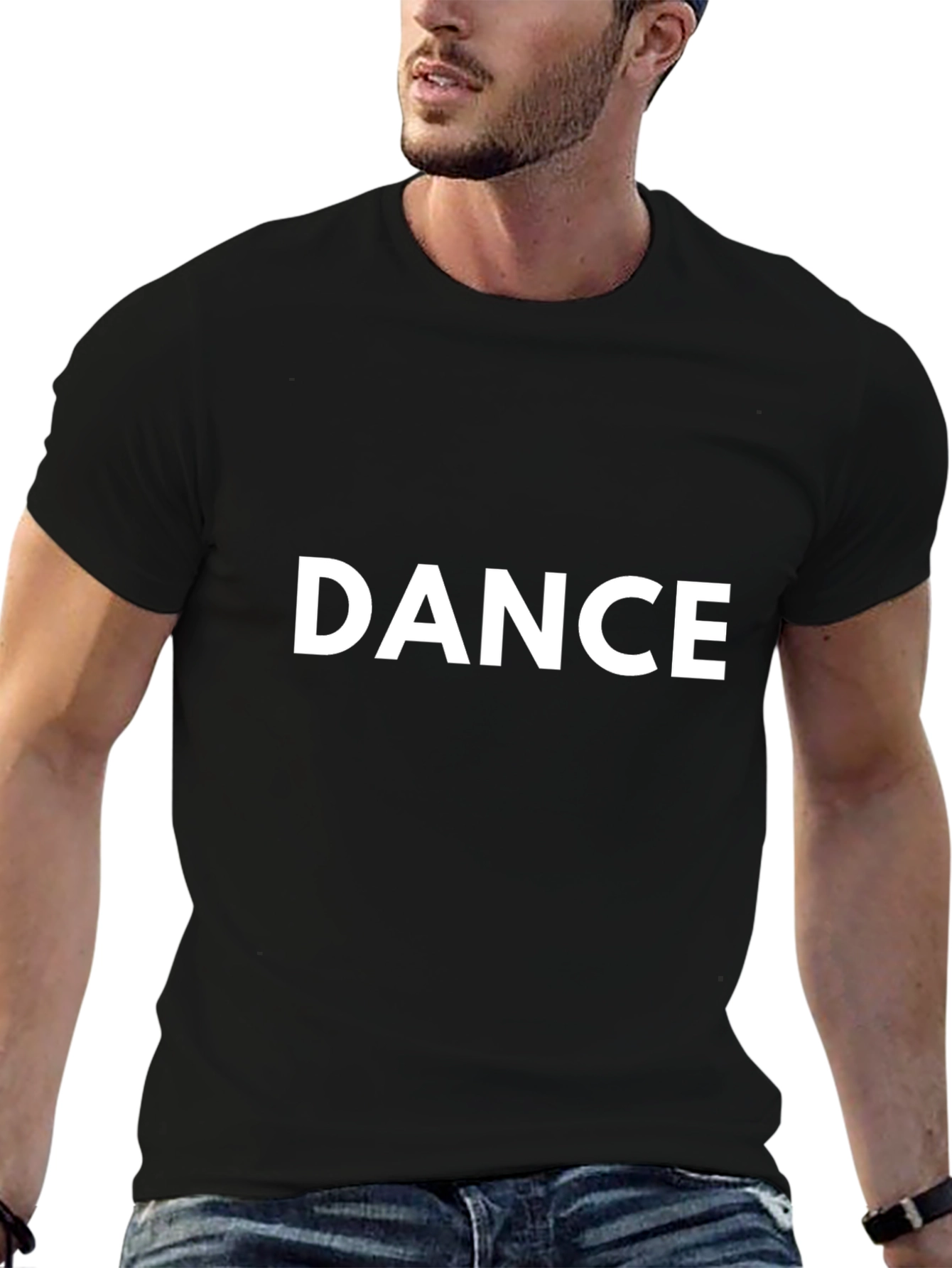 Dance Graphic Tee - Black Casual T-Shirt