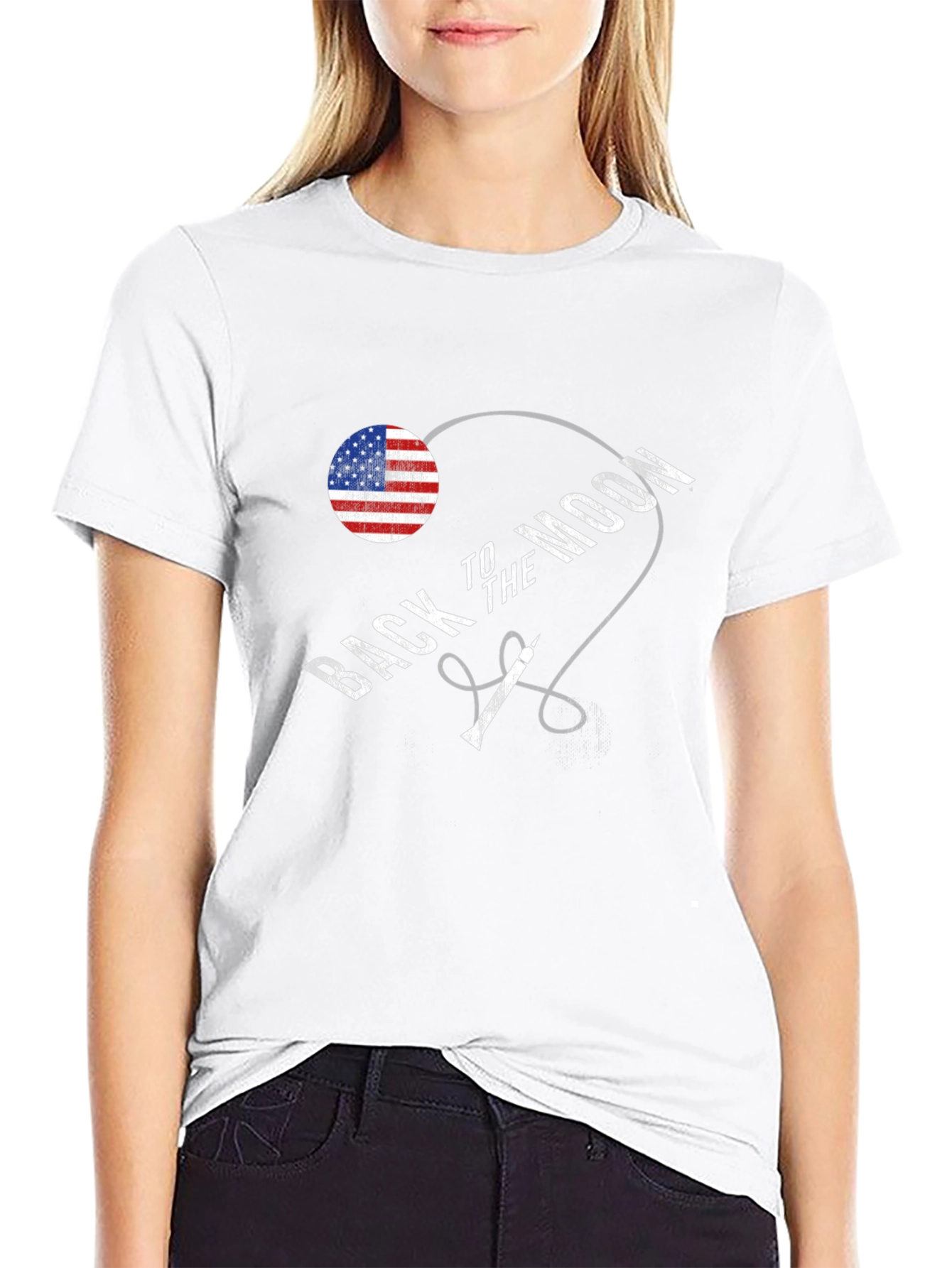 Back to the Moon T-Shirt - Patriotic Design