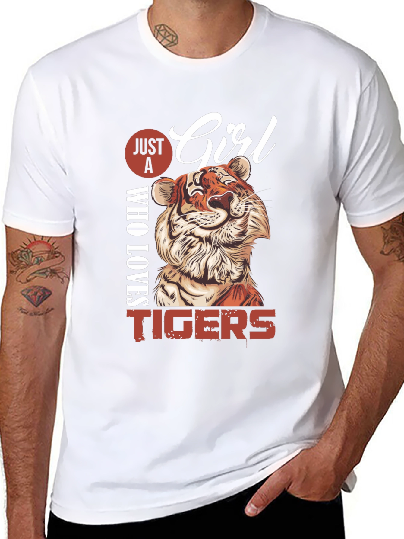 Just A Girl Who Loves Tigers Graphic Tee