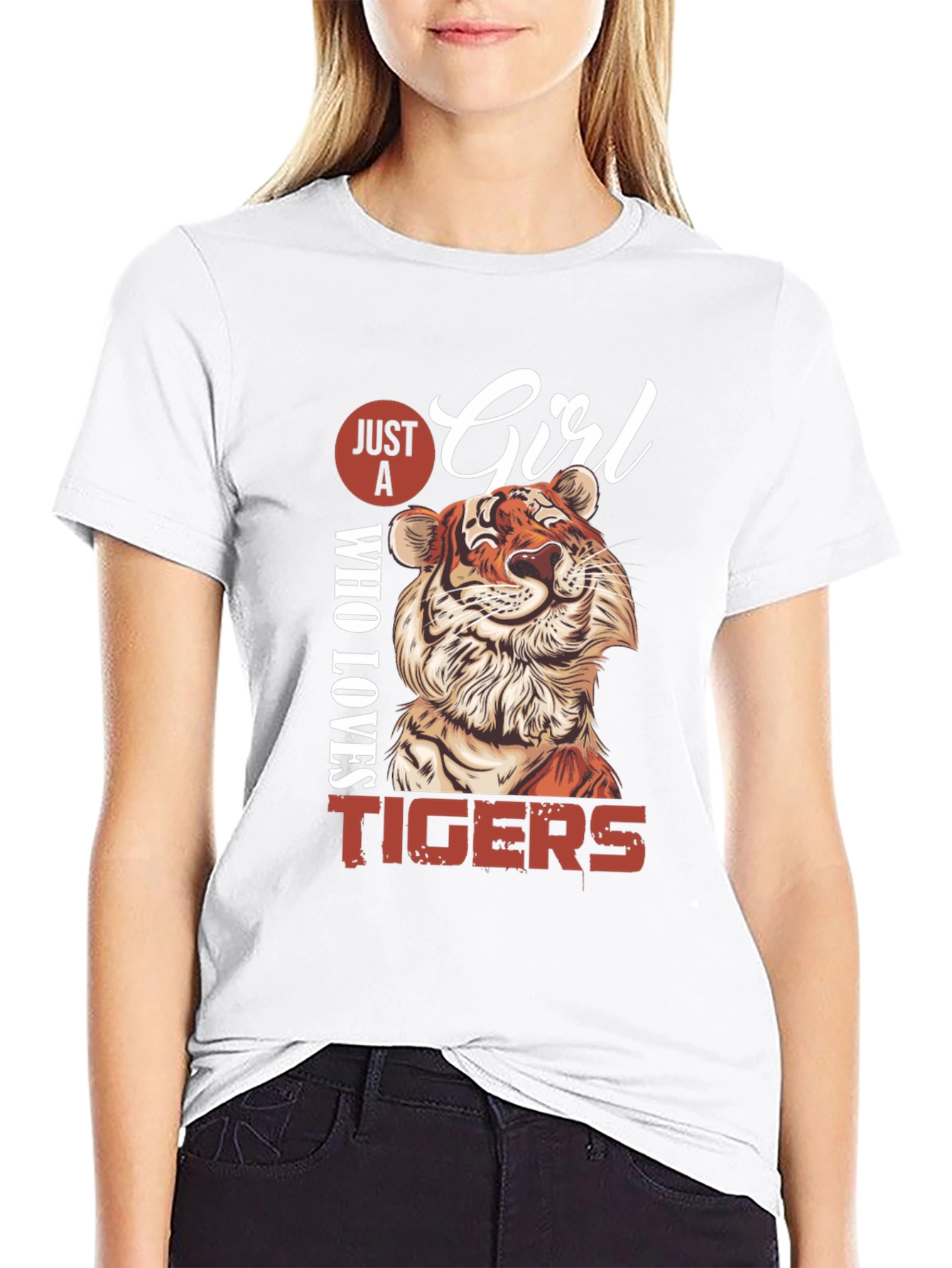 Just A Girl Who Loves Tigers Graphic Tee