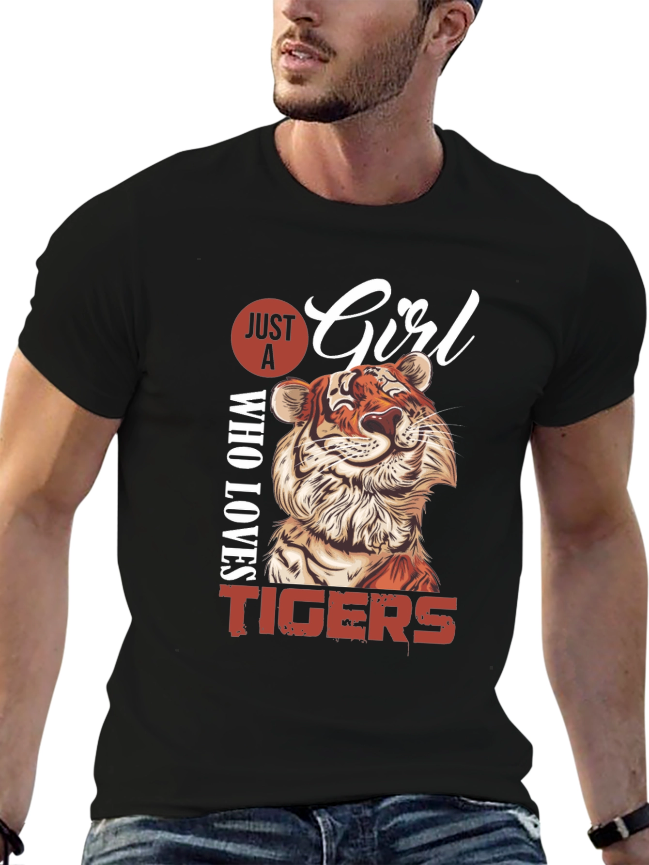 Just A Girl Who Loves Tigers Graphic Tee