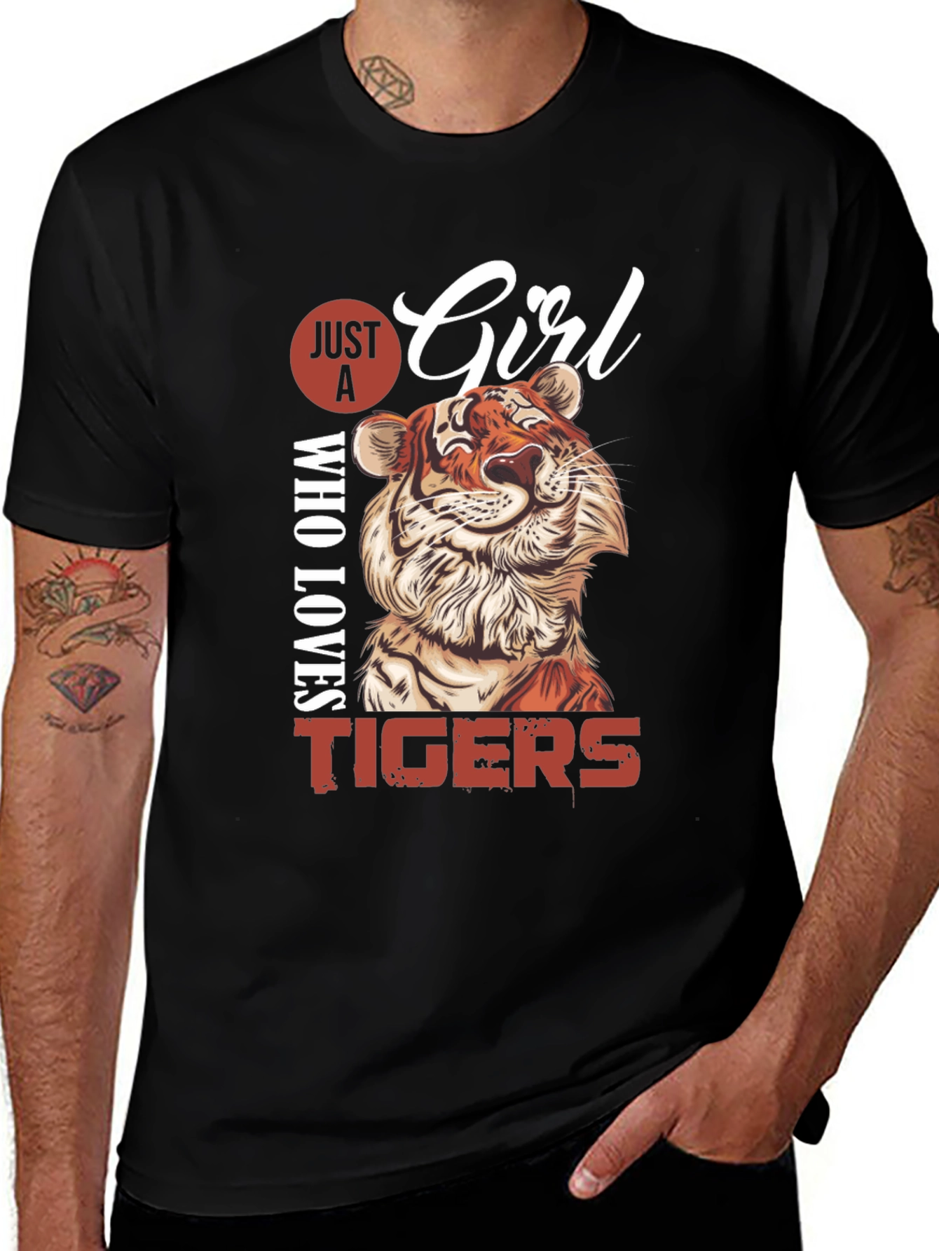 Just A Girl Who Loves Tigers Graphic Tee