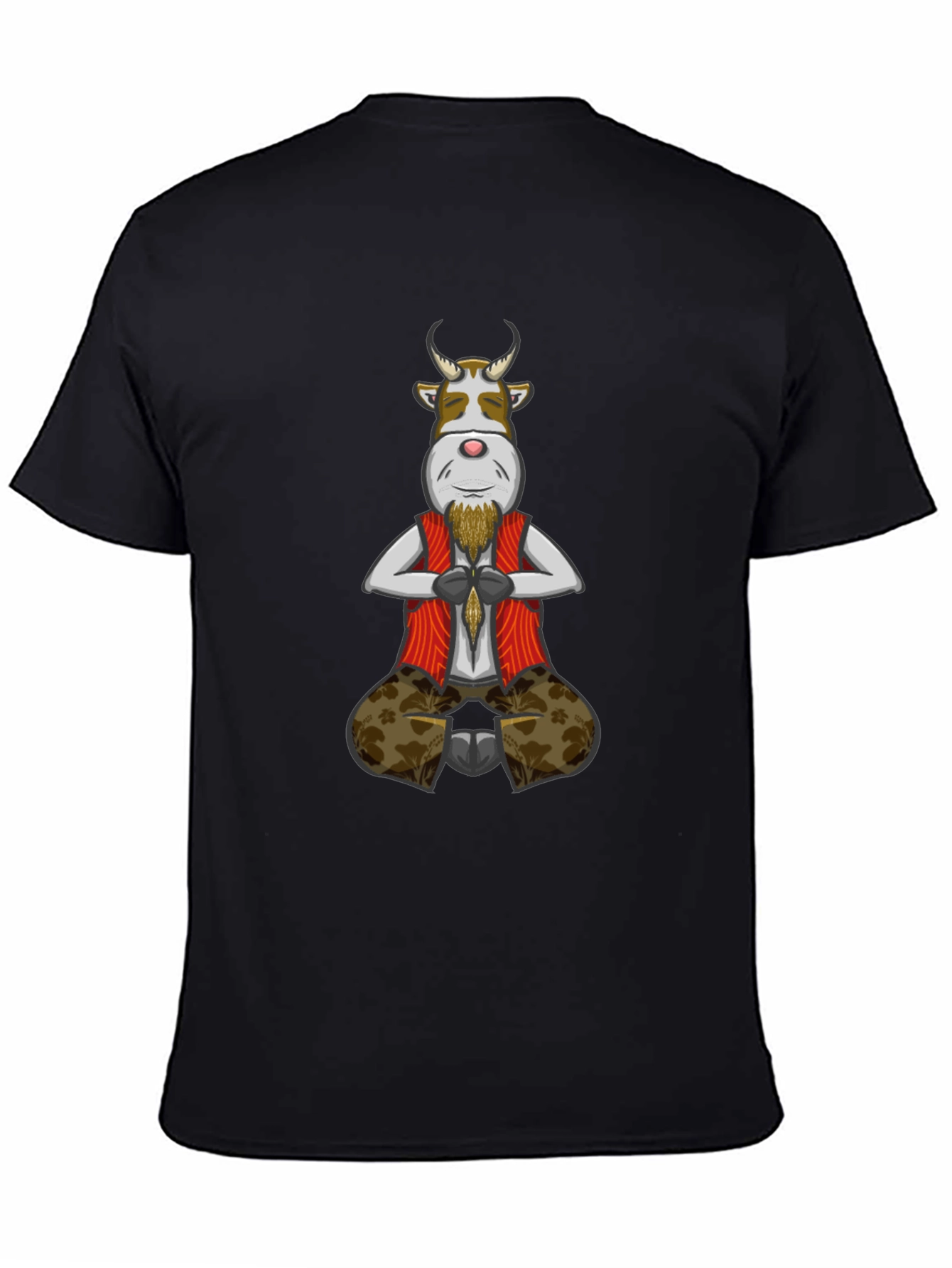 Zen Cow T-Shirt - Meditating Bull Design