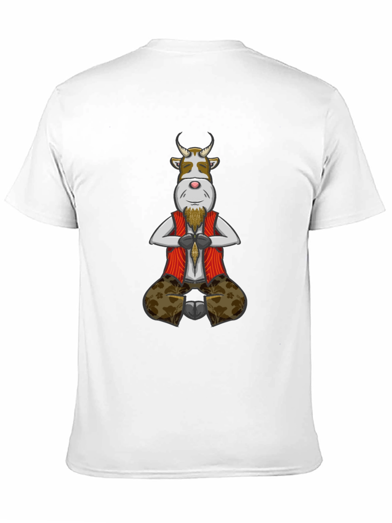Zen Cow T-Shirt - Meditating Bull Design