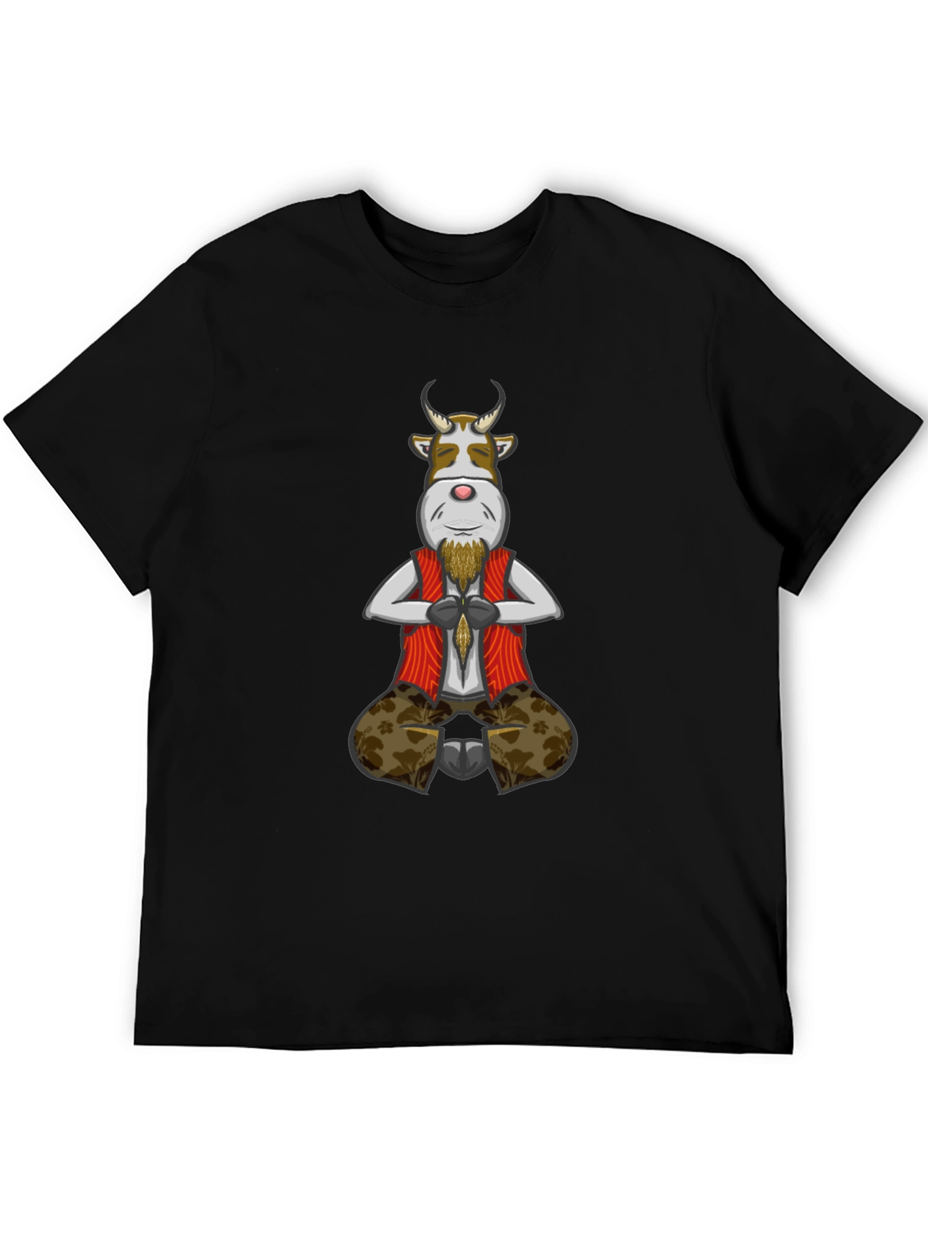 Zen Cow T-Shirt - Meditating Bull Design