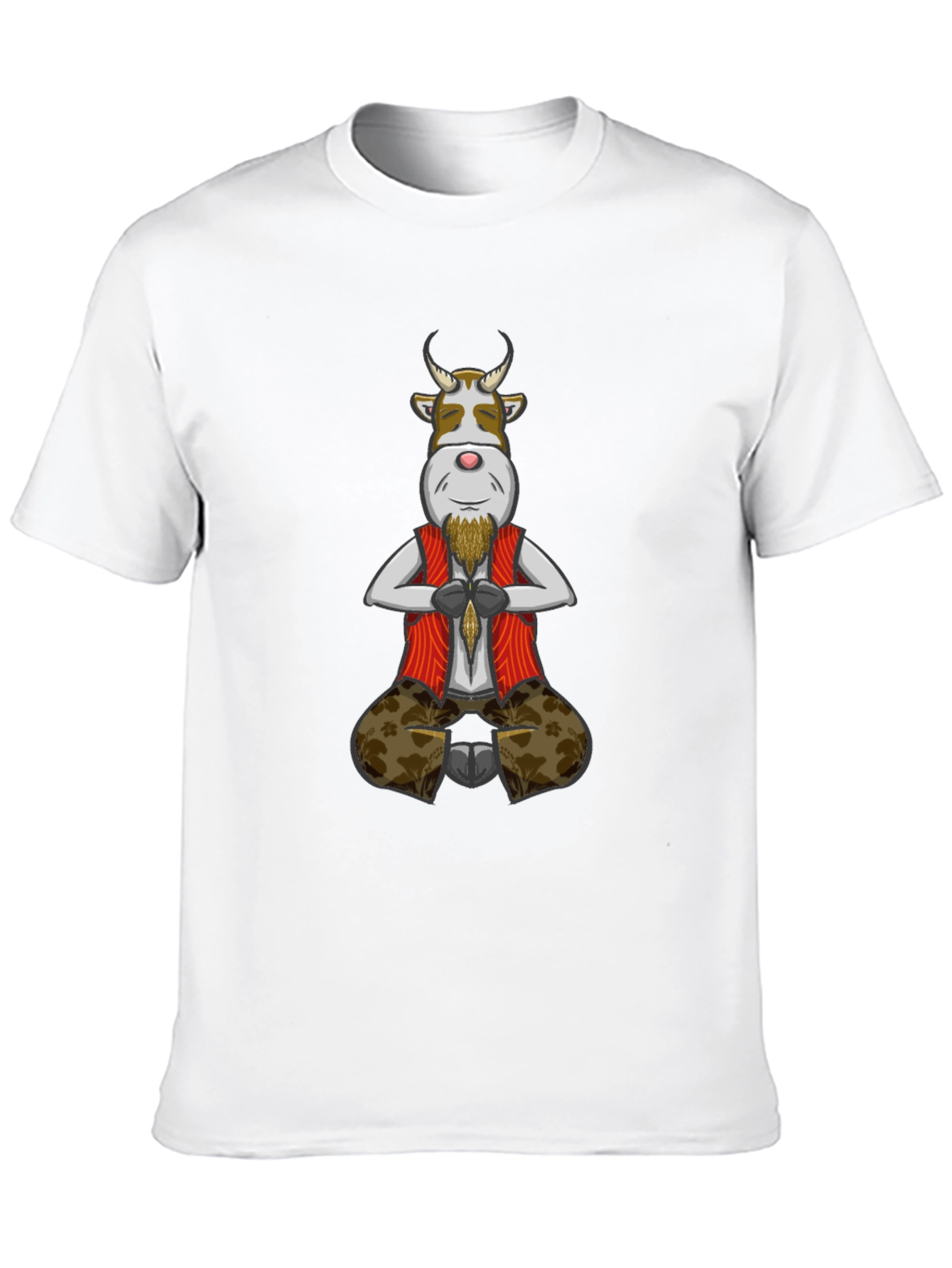 Zen Cow T-Shirt - Meditating Bull Design