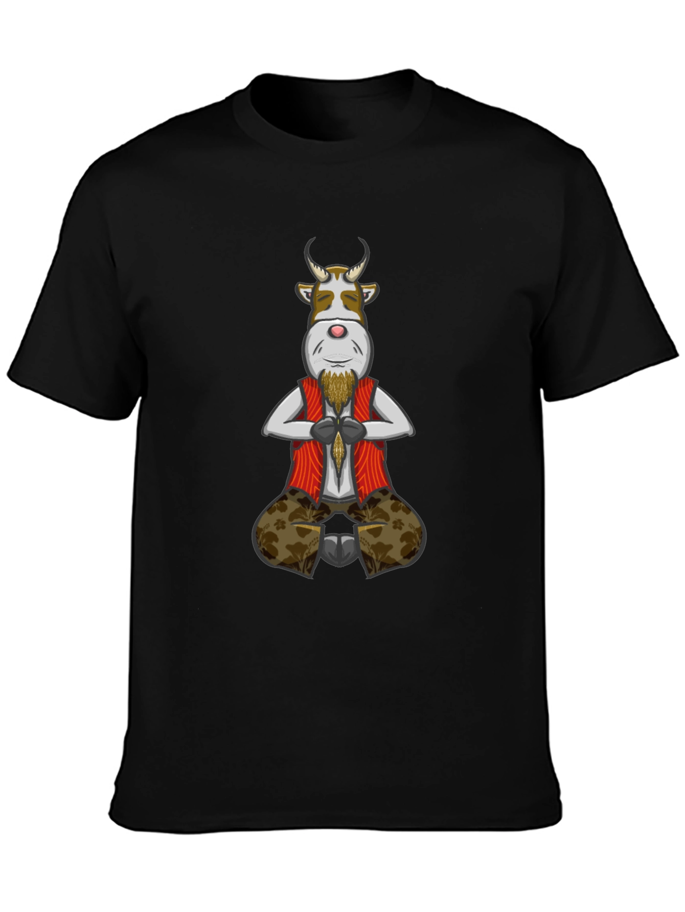 Zen Cow T-Shirt - Meditating Bull Design