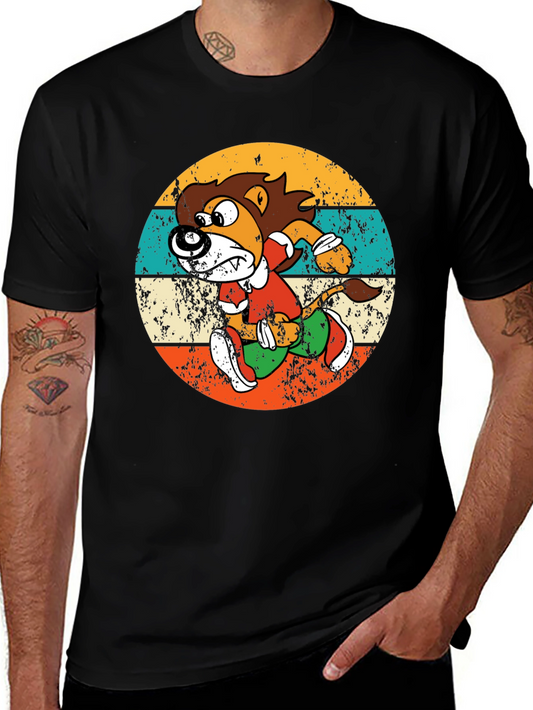 Retro Running Lion Graphic Tee