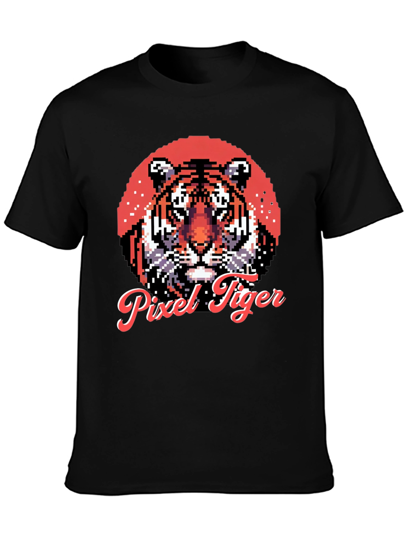 Pixel Tiger Graphic Tee - Cool Retro Style