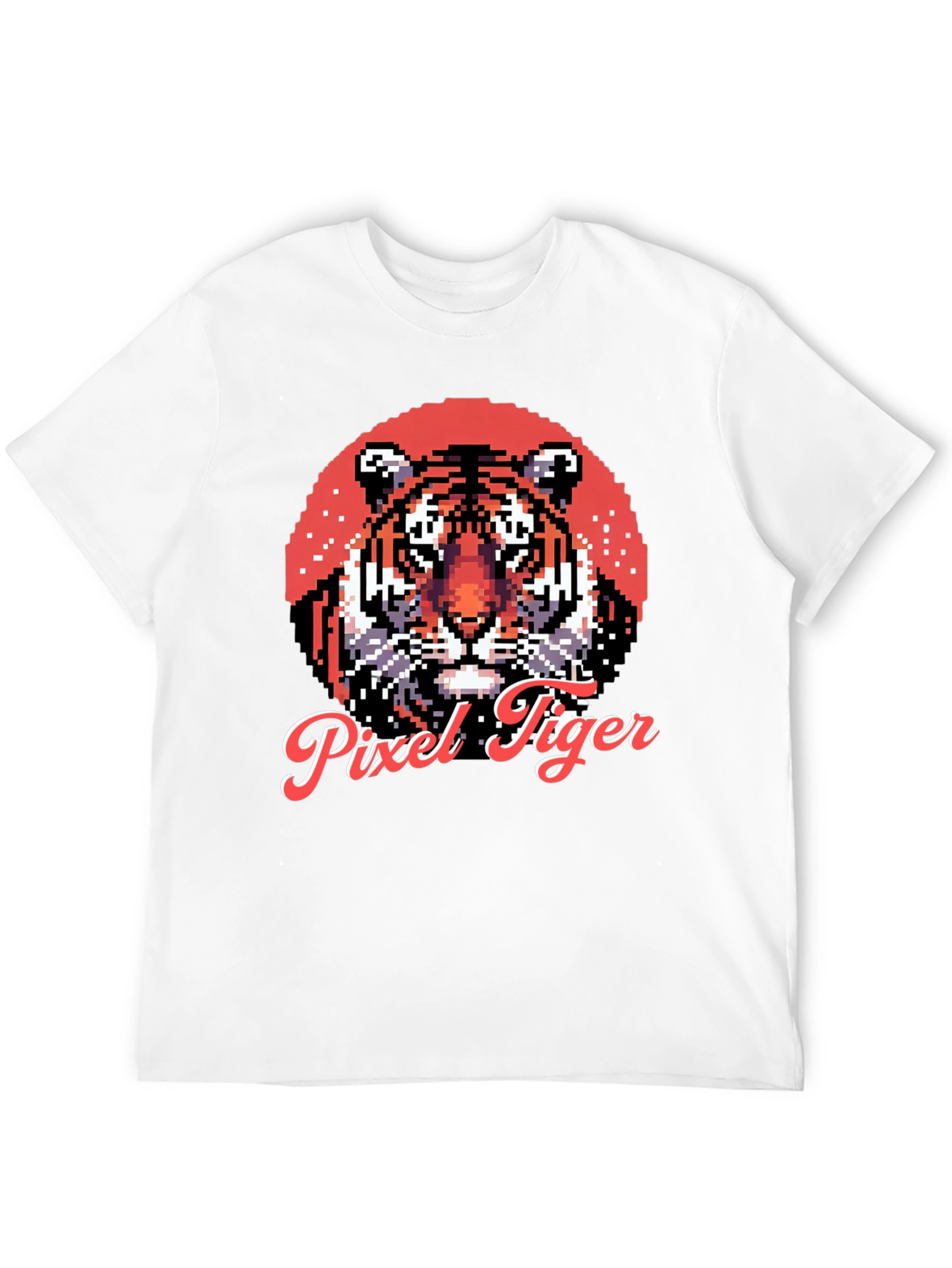 Pixel Tiger Graphic Tee - Cool Retro Style