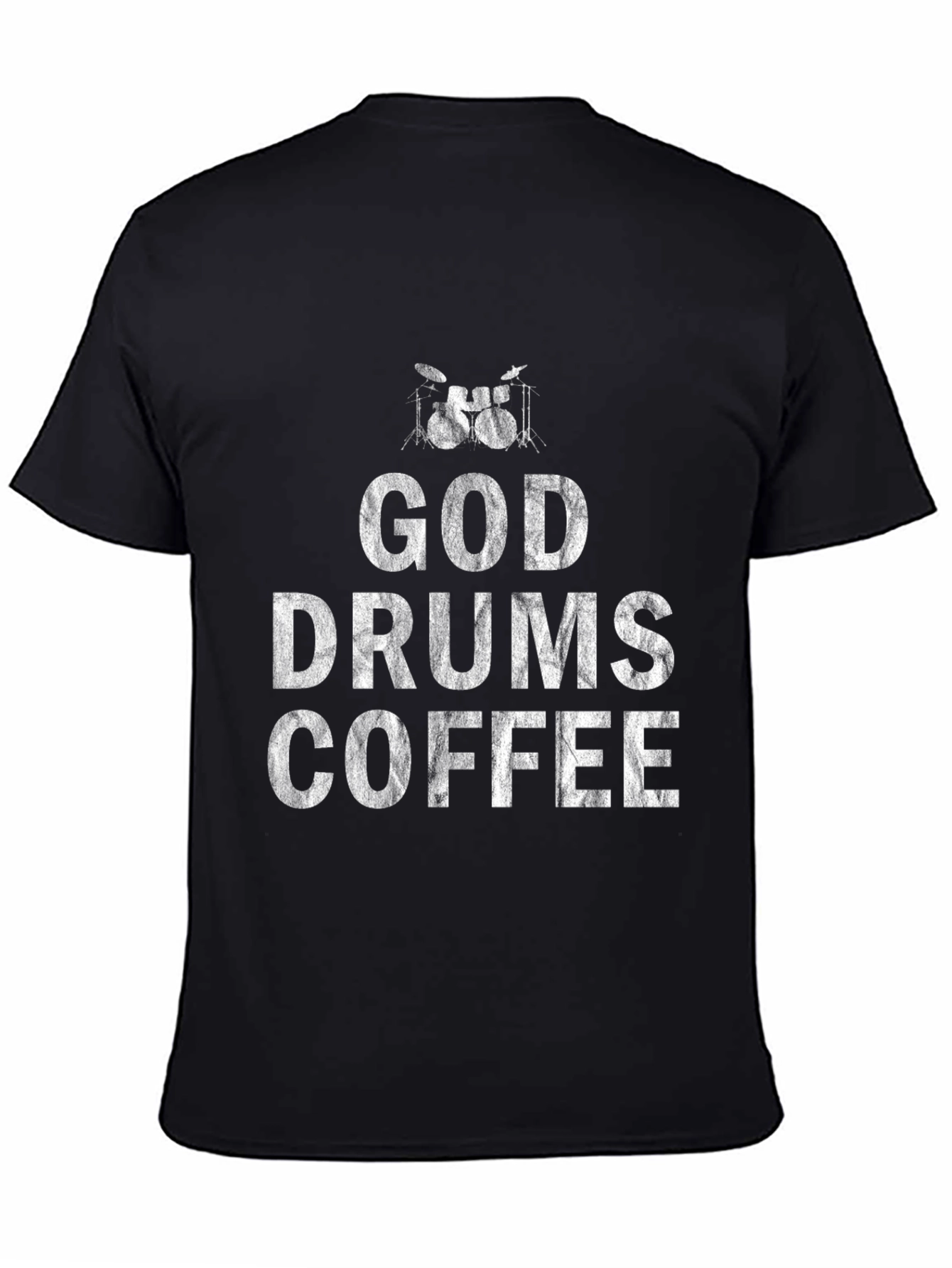 God Drums Coffee Black T-Shirt