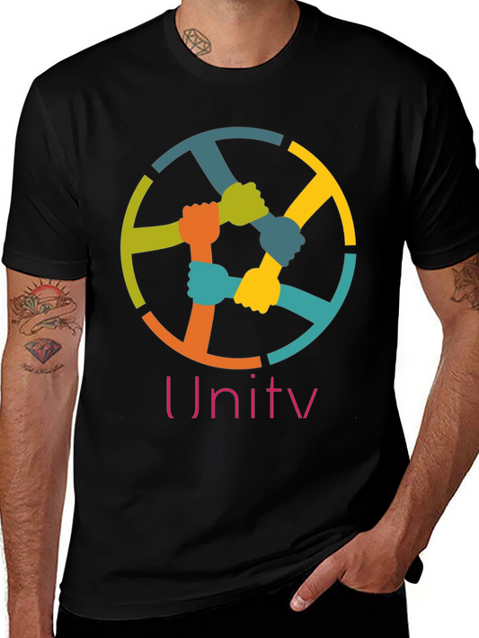 Unity T-Shirt: Colorful Hands Graphic Tee