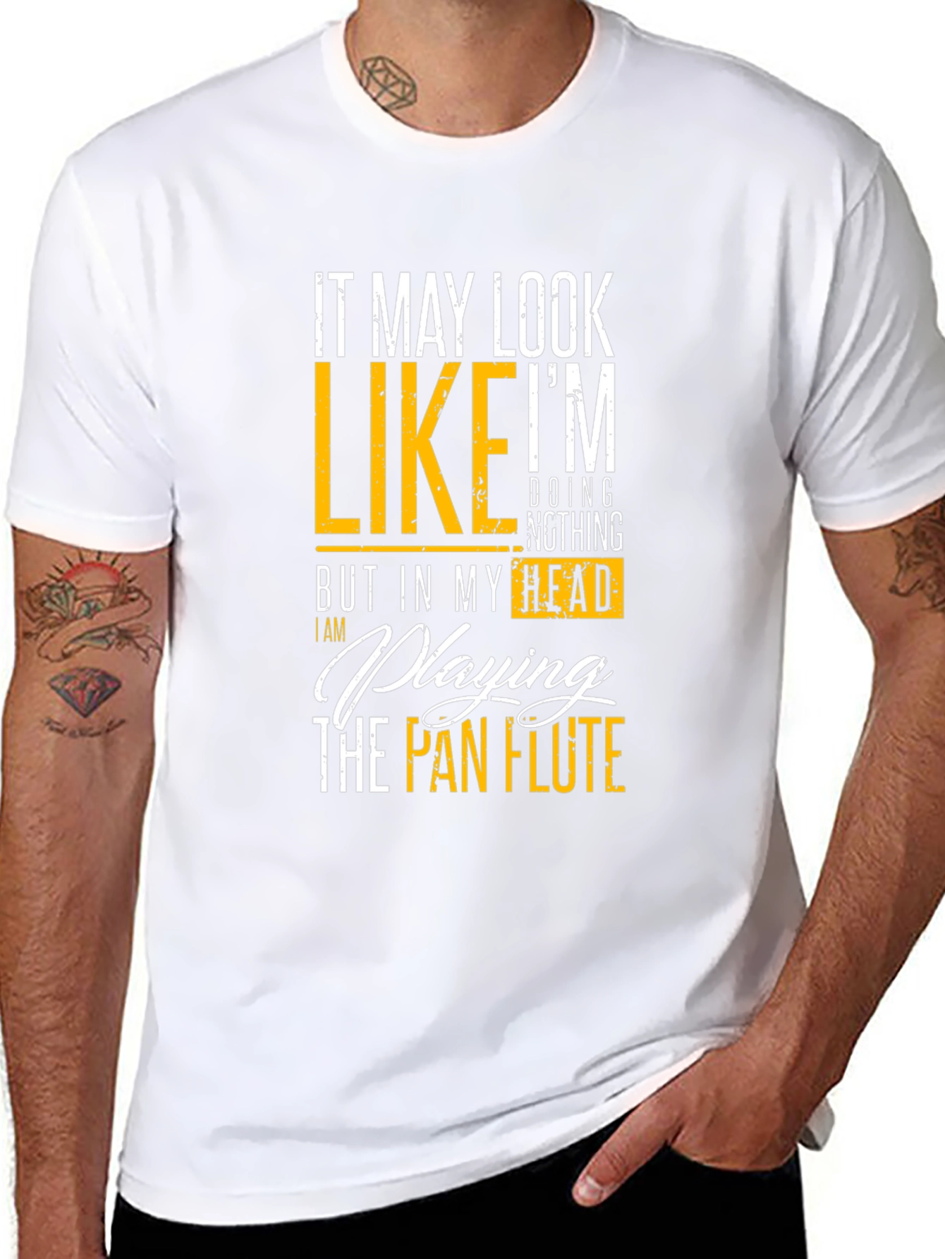 Pan Flute Player T-Shirt: Minds Playing Souls Soaring