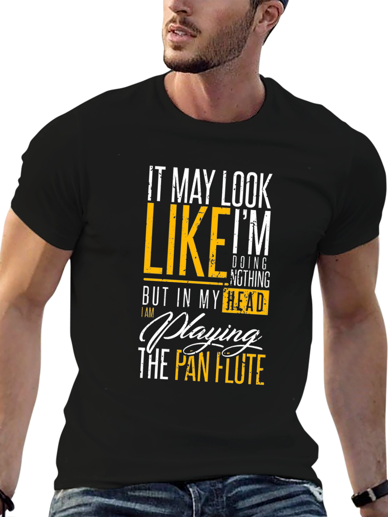 Pan Flute Player T-Shirt: Minds Playing Souls Soaring