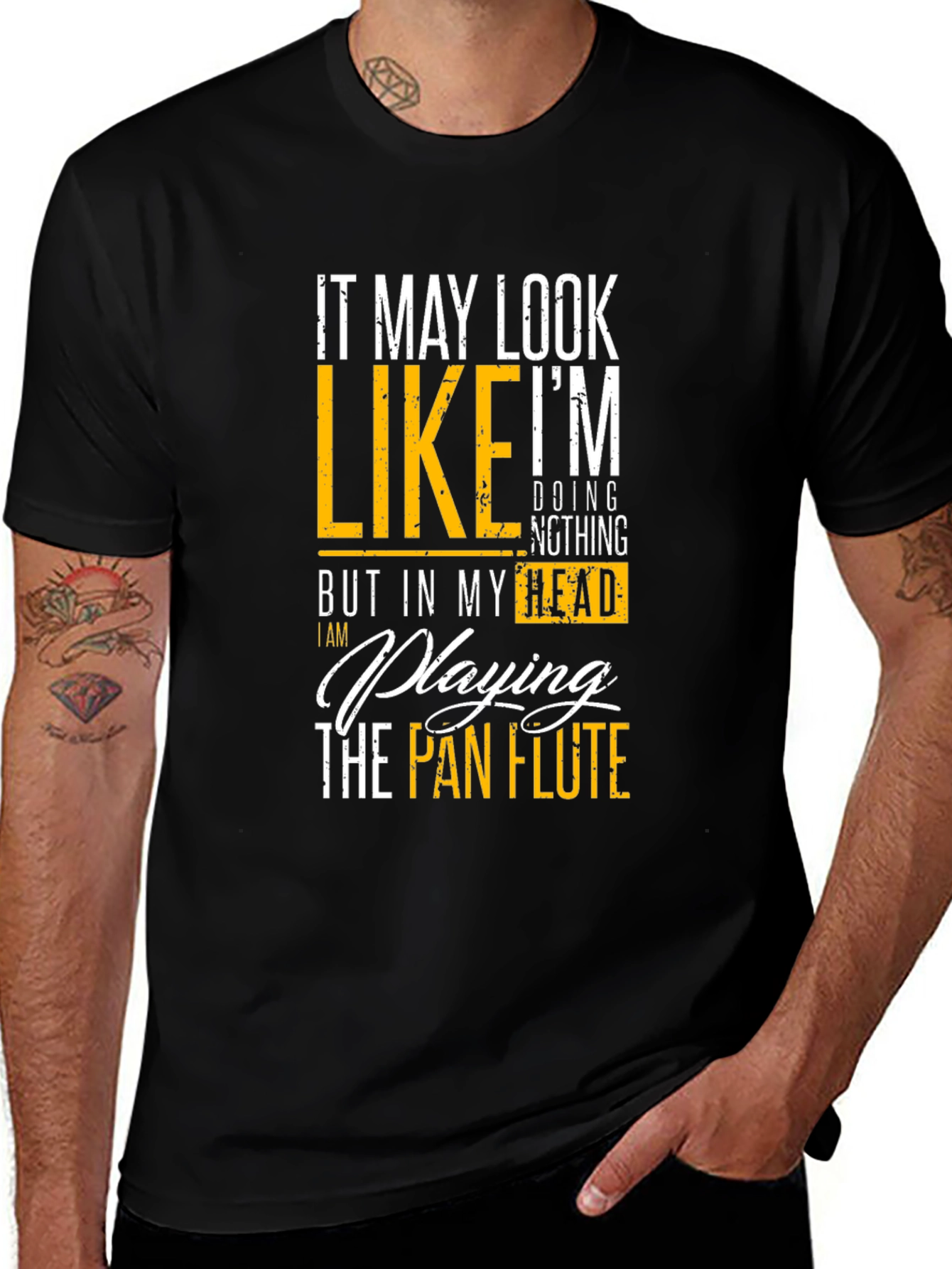 Pan Flute Player T-Shirt: Minds Playing Souls Soaring