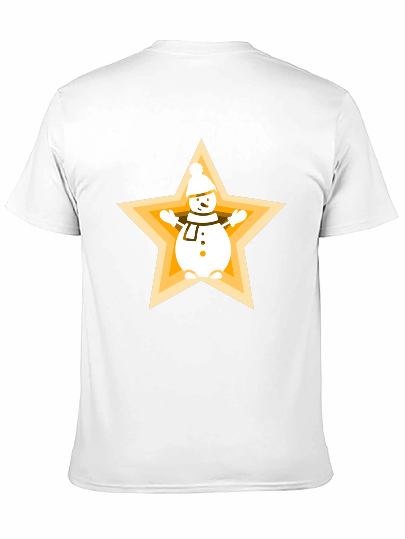 Snowman Star Graphic Tee - Festive Holiday Style