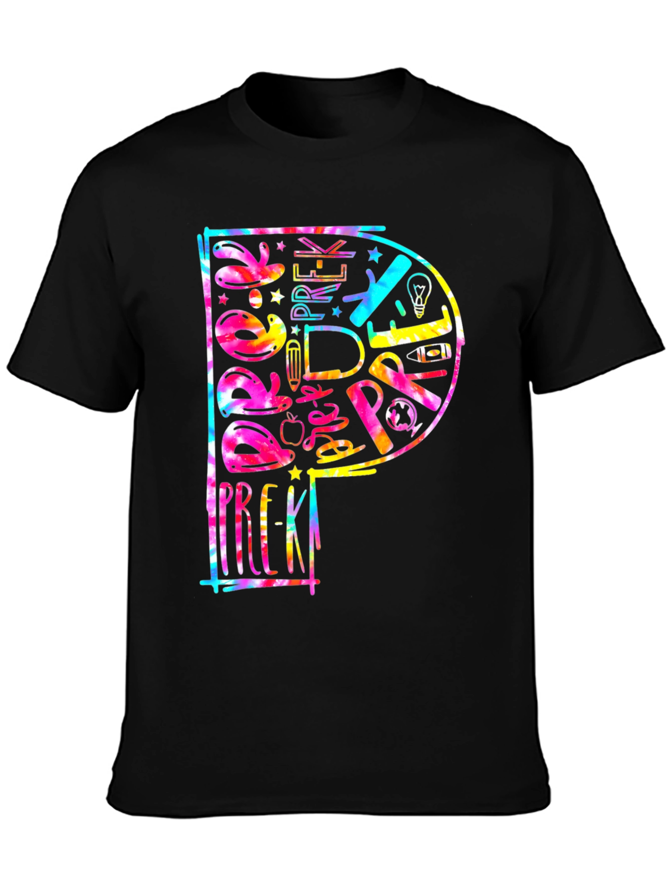 Pre-K Teacher Tie Dye Graphic T-Shirt