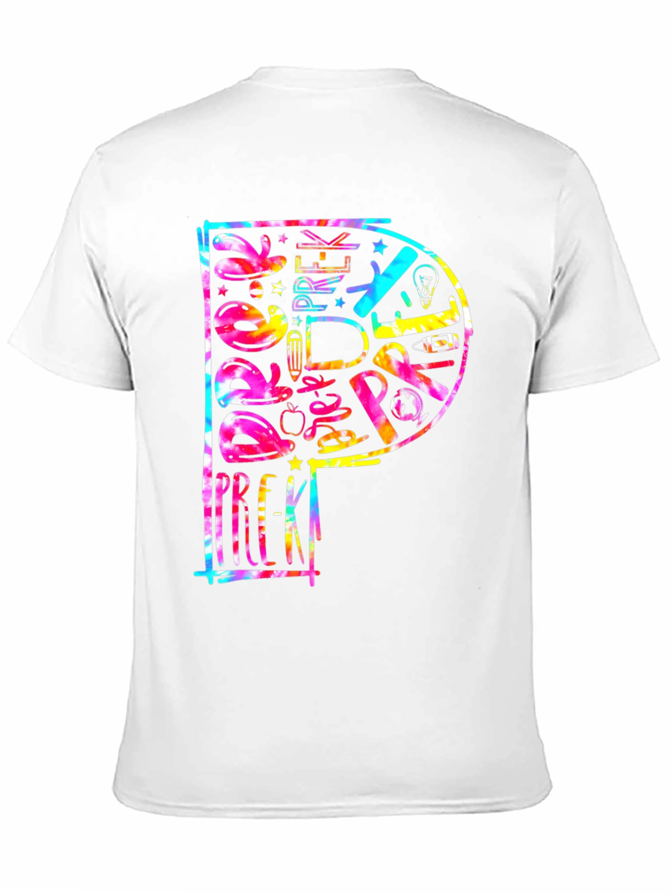 Pre-K Teacher Tie Dye Graphic T-Shirt