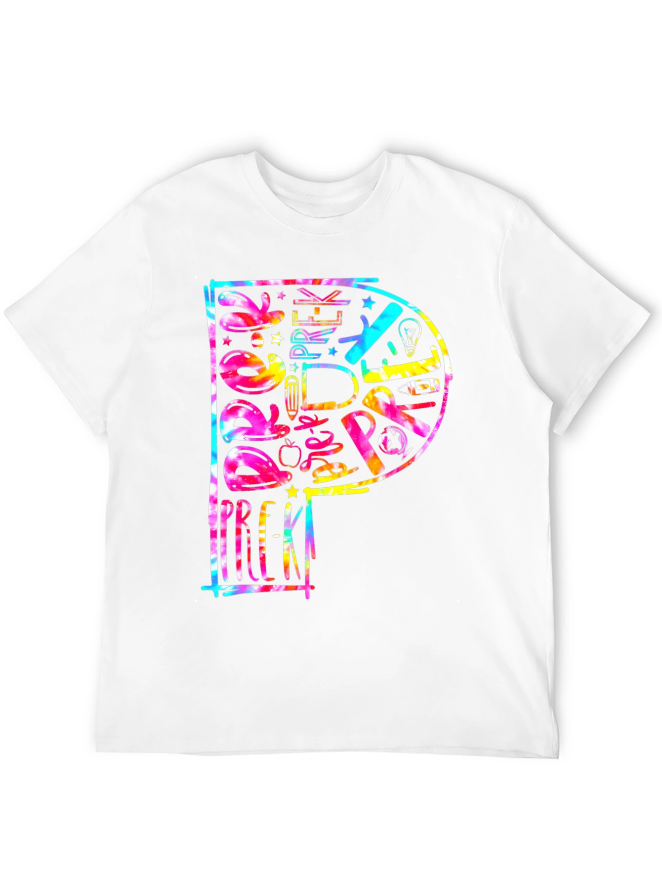Pre-K Teacher Tie Dye Graphic T-Shirt