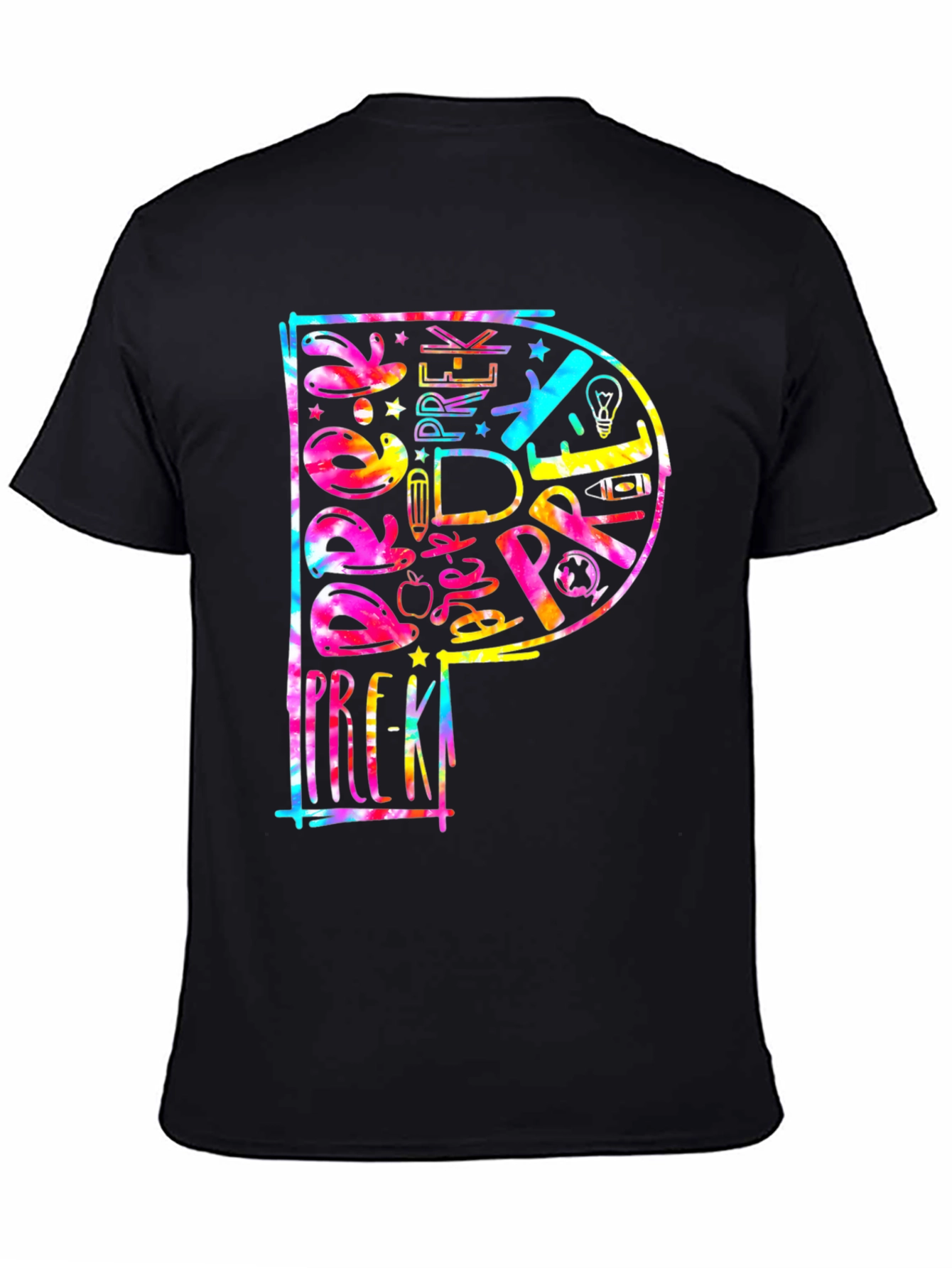 Pre-K Teacher Tie Dye Graphic T-Shirt