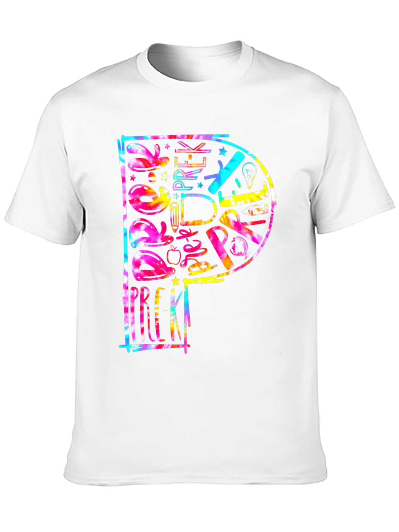 Pre-K Teacher Tie Dye Graphic T-Shirt