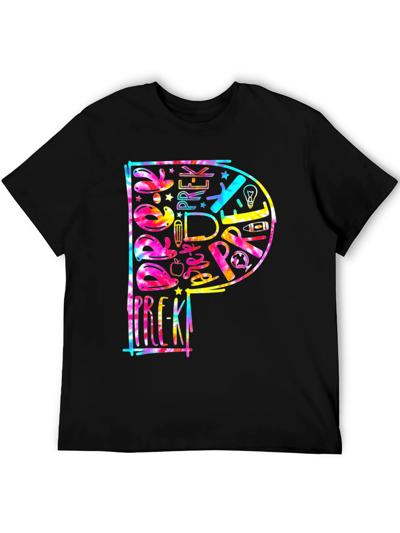 Pre-K Teacher Tie Dye Graphic T-Shirt