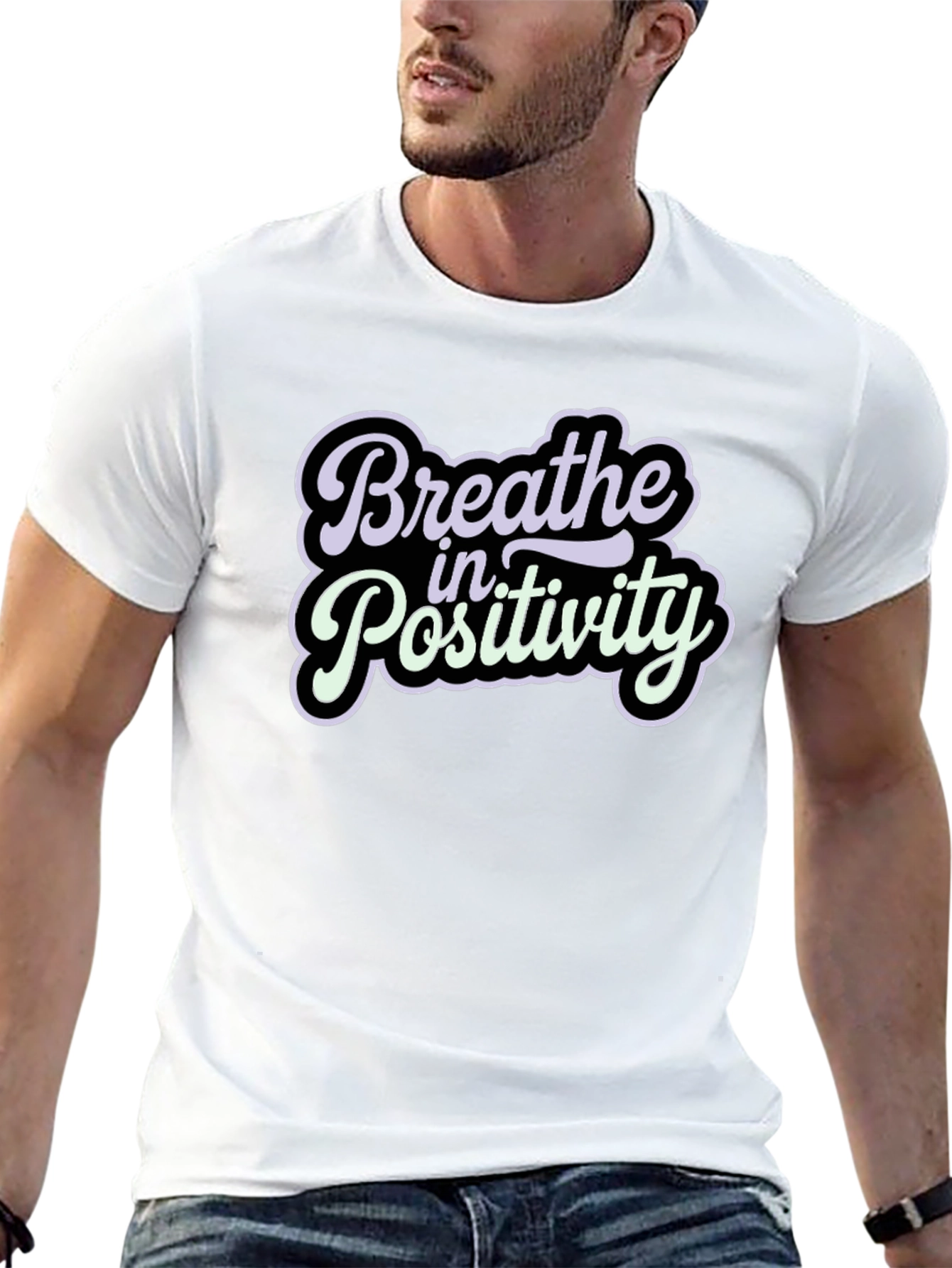 Breathe in Positivity Graphic T-Shirt