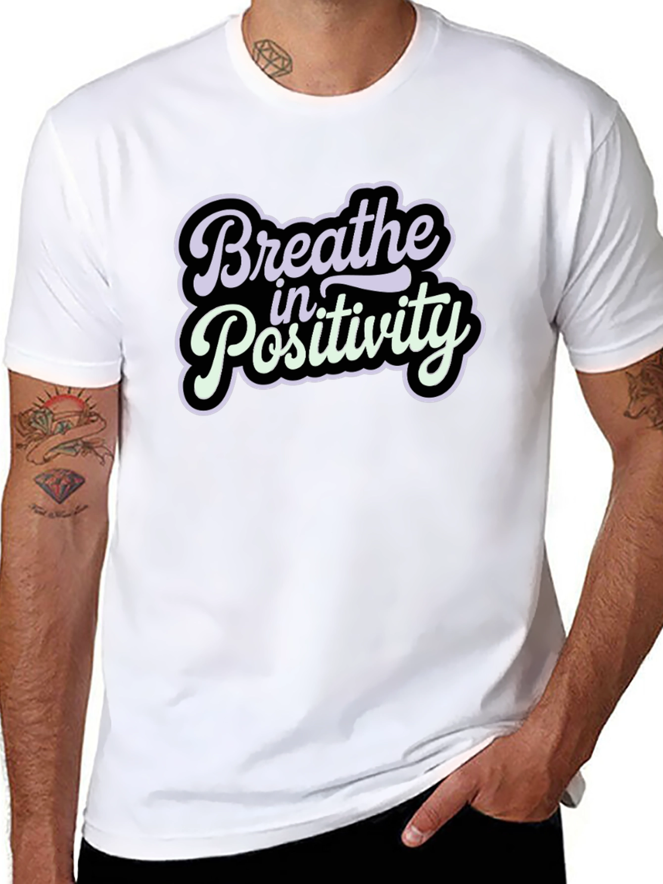 Breathe in Positivity Graphic T-Shirt