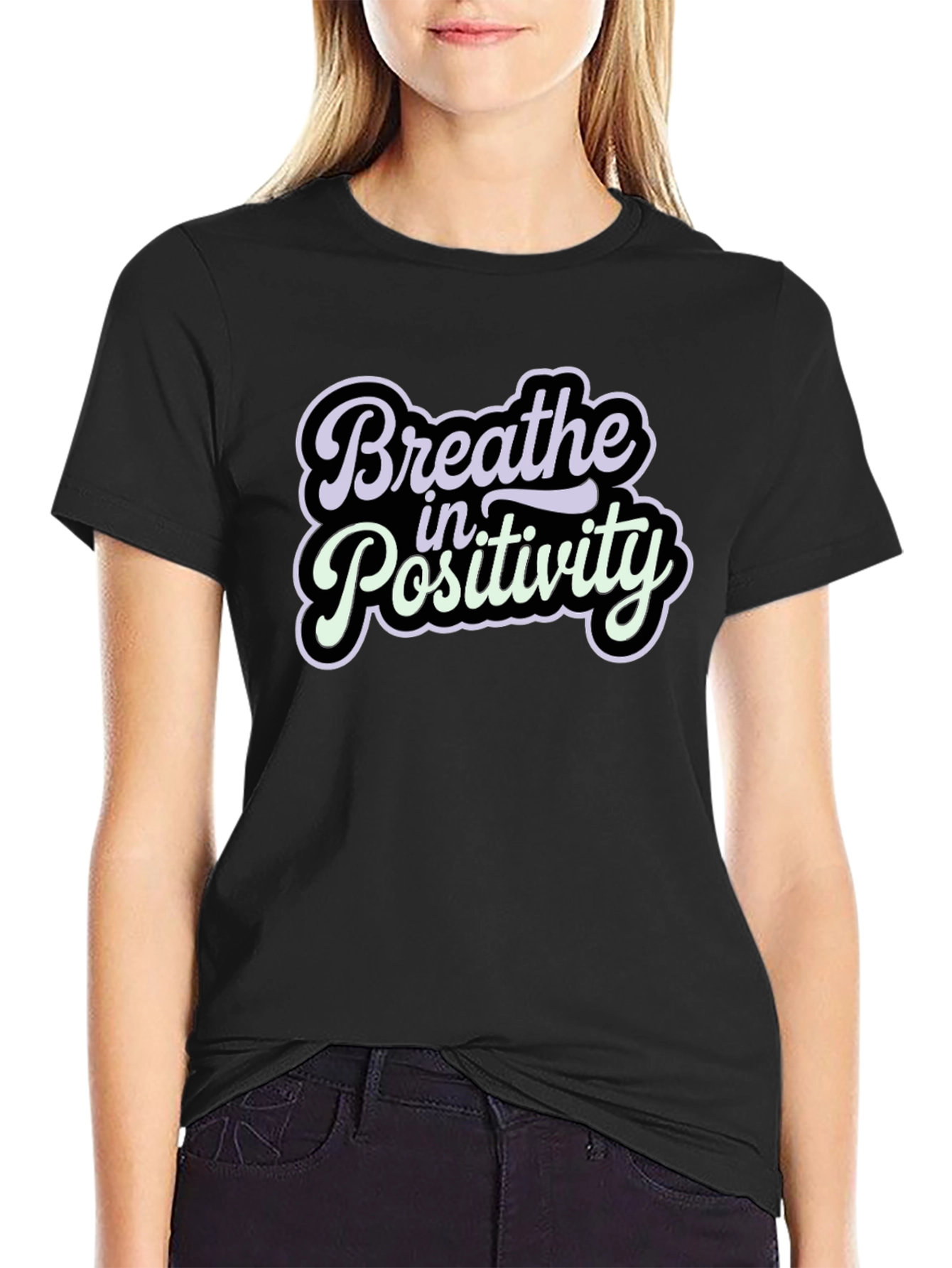 Breathe in Positivity Graphic T-Shirt